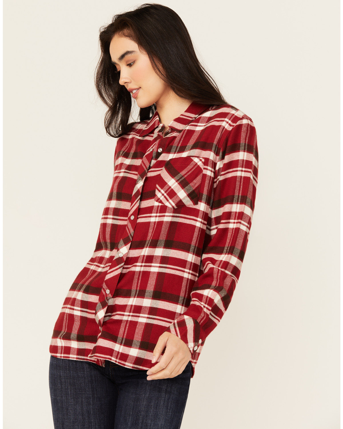 Idyllwind Women's Plaid Print Long Sleeve Snap Western Shirt
