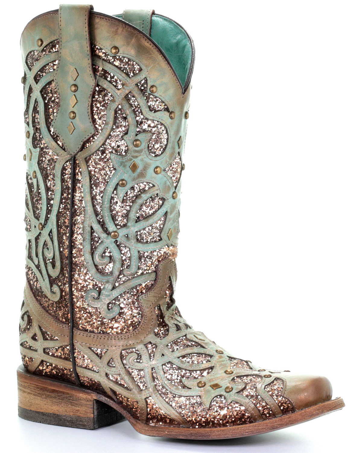 Corral Women's Mint Glitter Inlay 