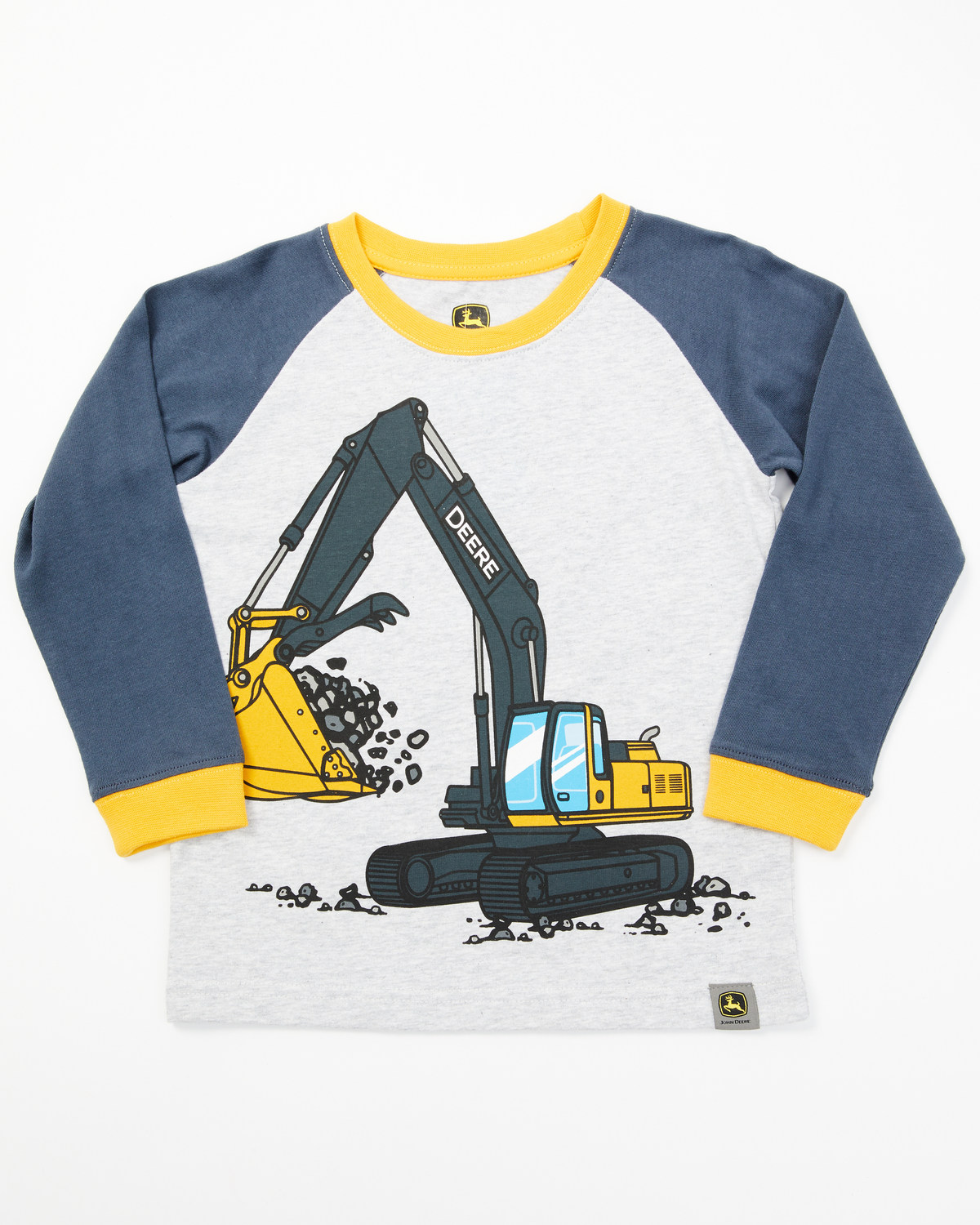 John Deere Toddler Boys' Construction Coming / Going Long Sleeve Graphic T-Shirt