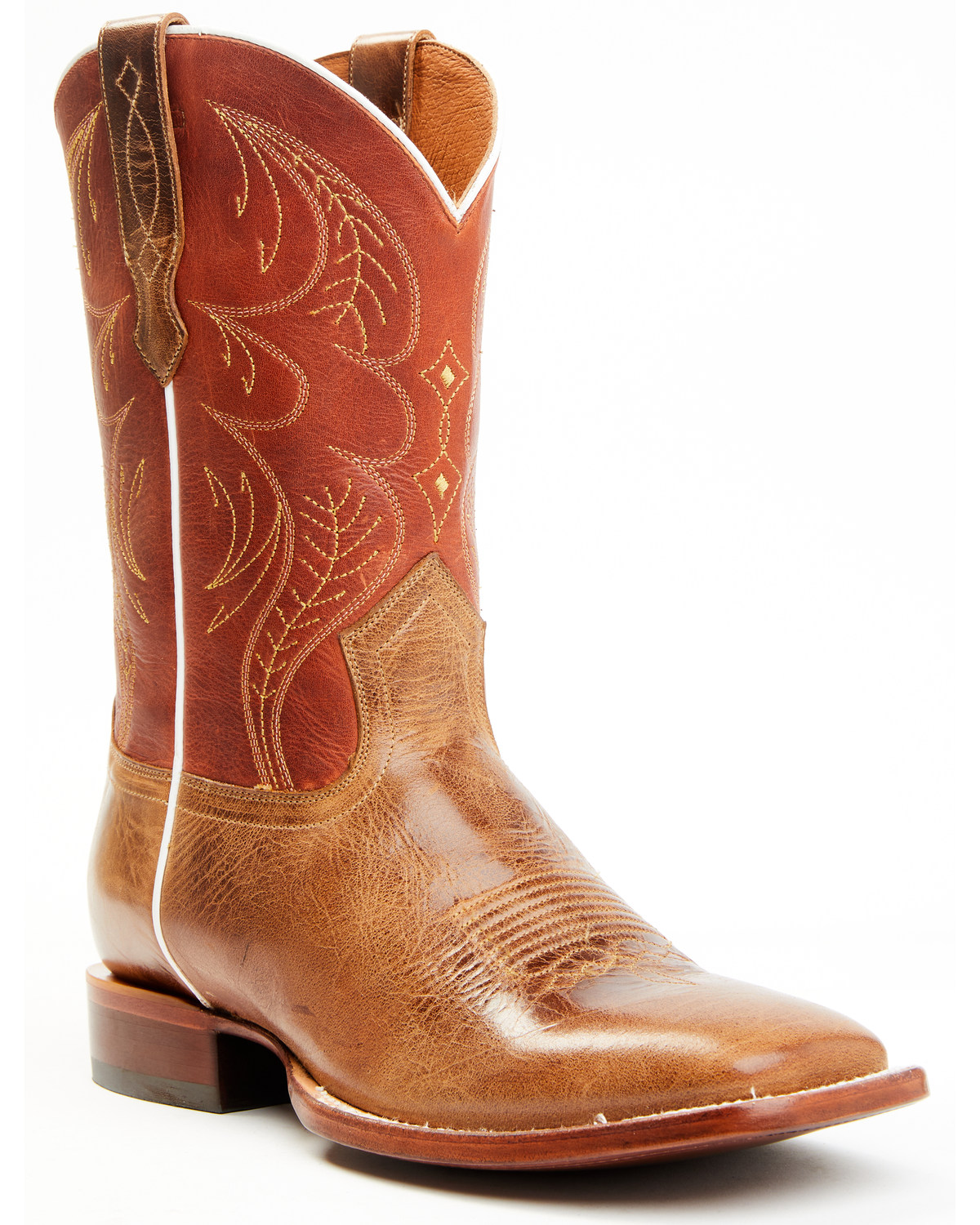 Cody James Men's Upper Two-Tone Leather Western Boots - Broad Square Toe