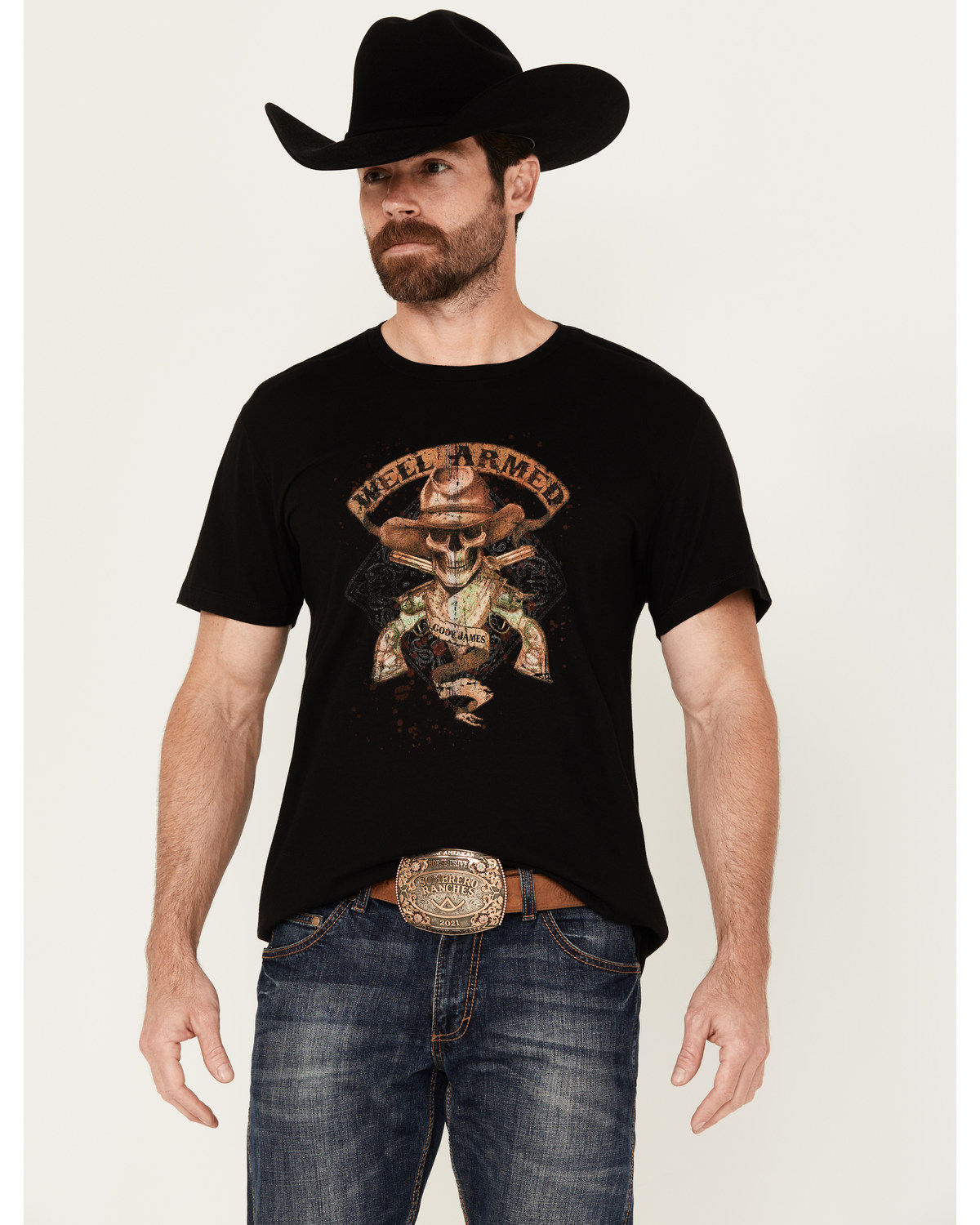 Cody James Men's Well Armed Short Sleeve Graphic T-Shirt