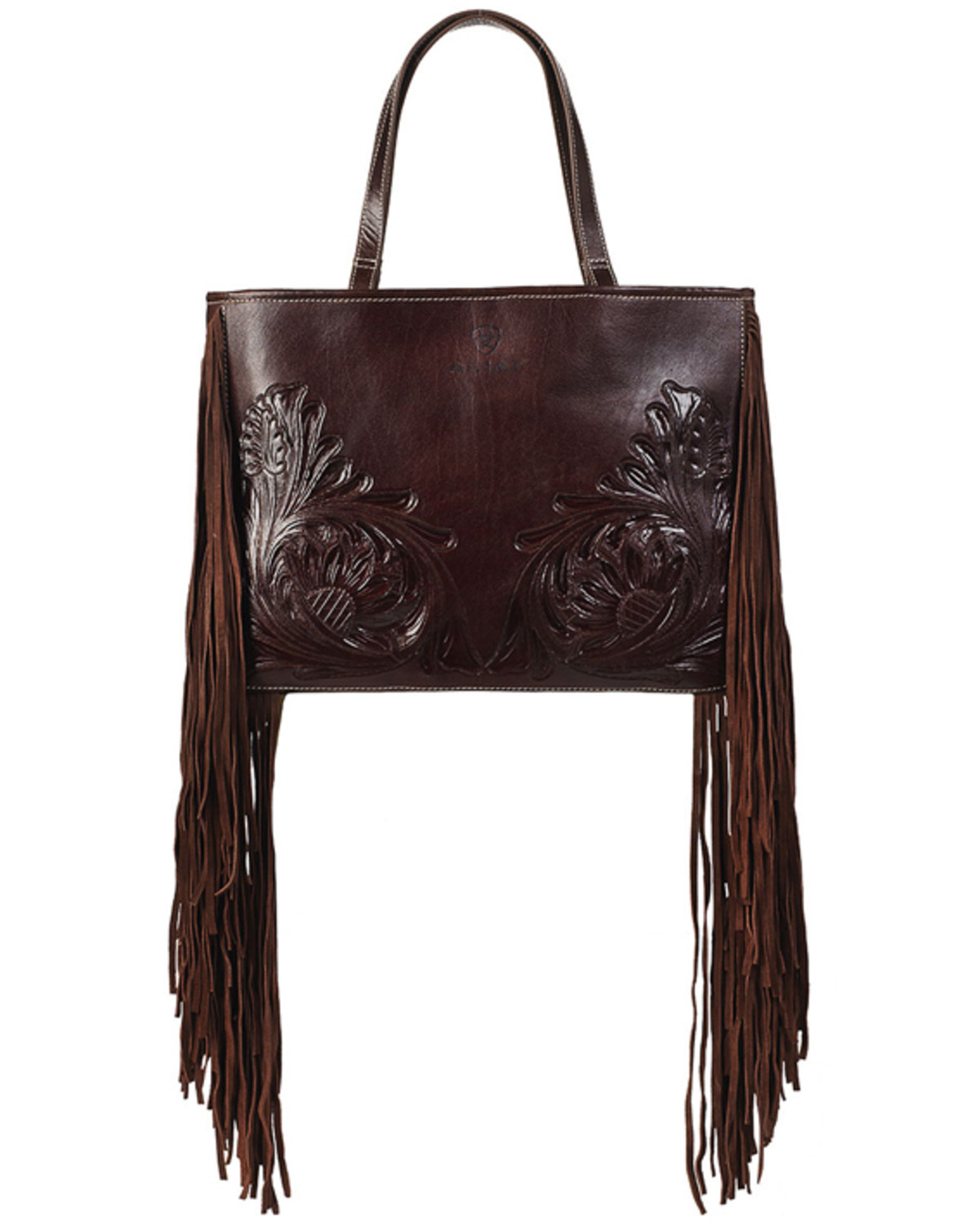 Ariat Women's Victoria Tooled Leather Fringe Concealed Carry Tote Bag