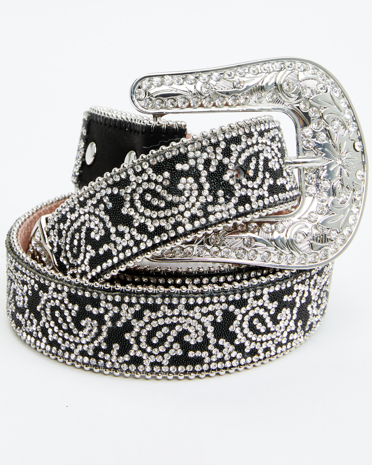 Shyanne Women's Rhinestone Paisley Print Belt