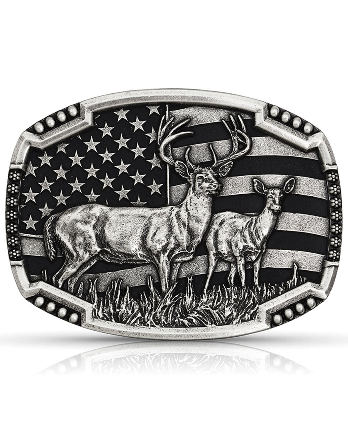 Montana Silversmiths Men's Matched Pair Deer Buckle