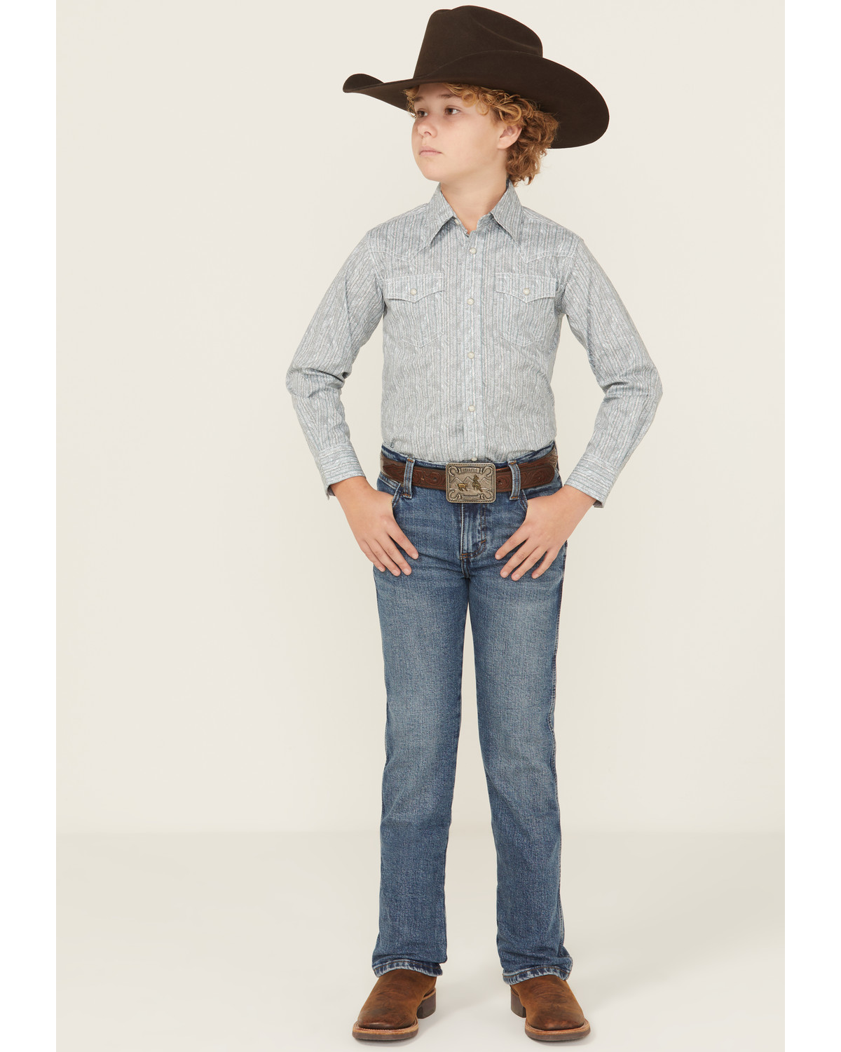Wrangler Retro Boys' Medium Wash Slim Bootcut Stretch Denim Jeans