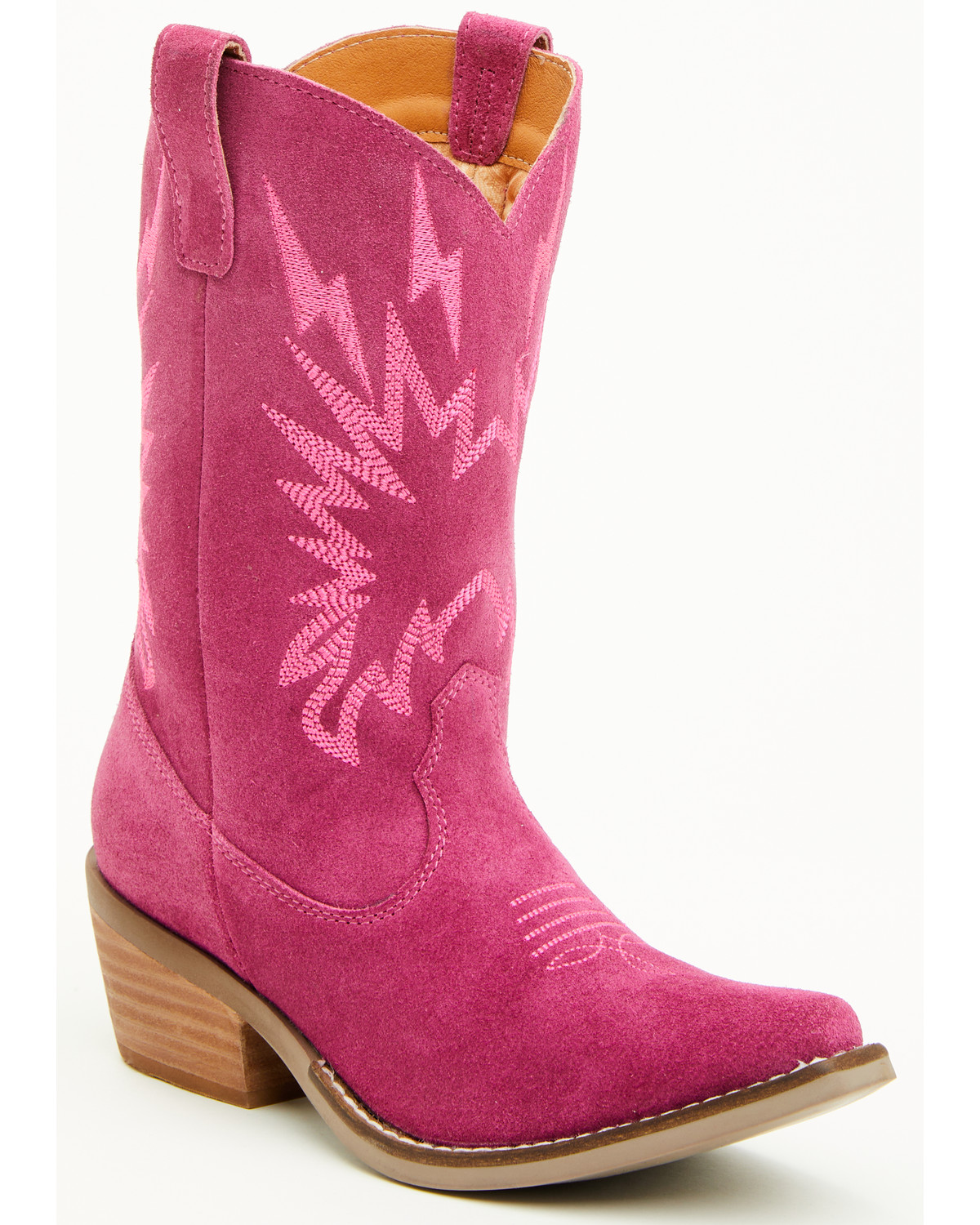 Dingo Little Girls' Thunder Road Suede Western Boots - Snip Toe
