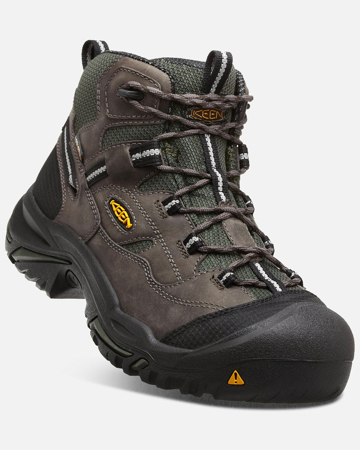 green steel toe boots