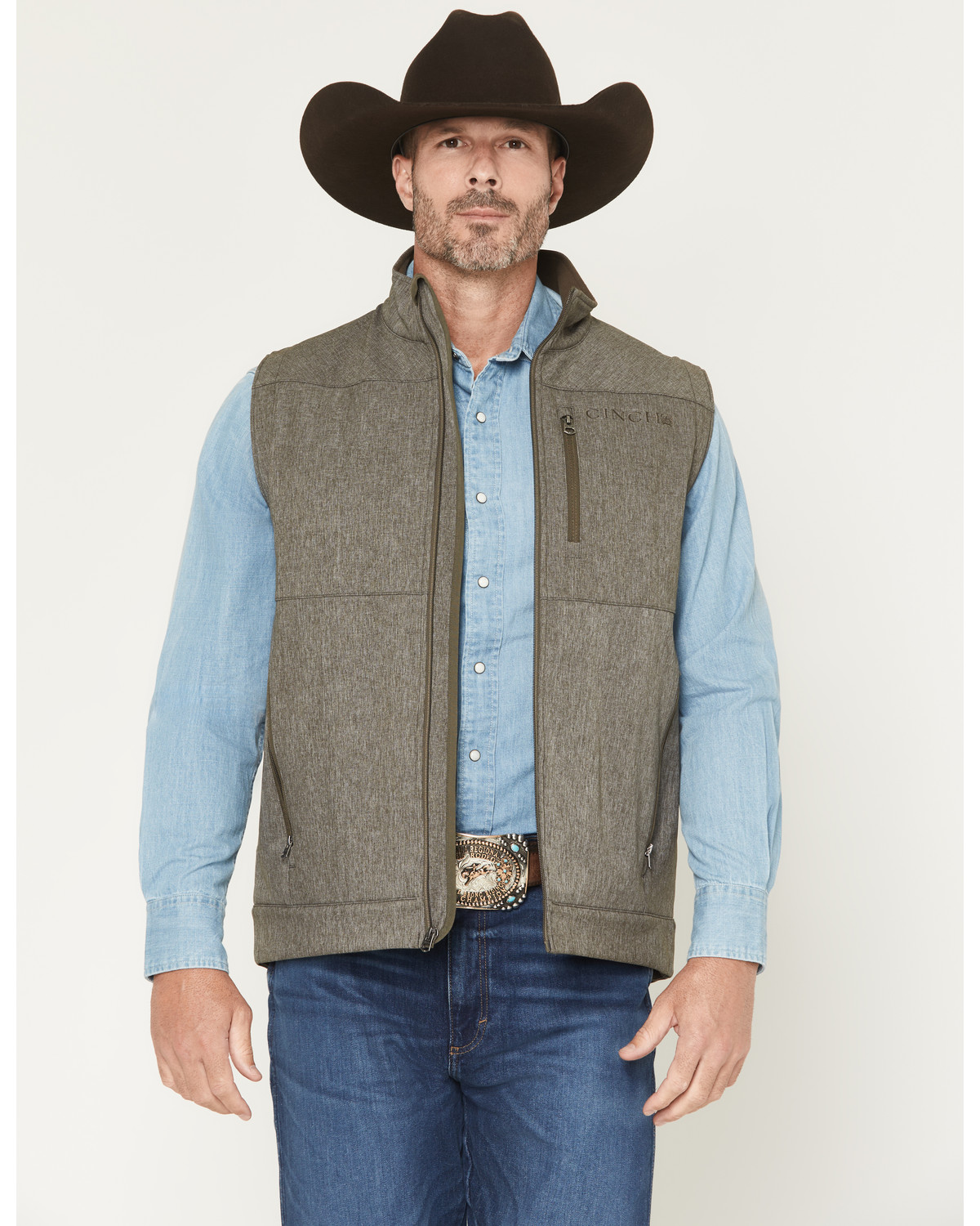 Cinch Men's Bonded Concealed Carry Softshell Vest