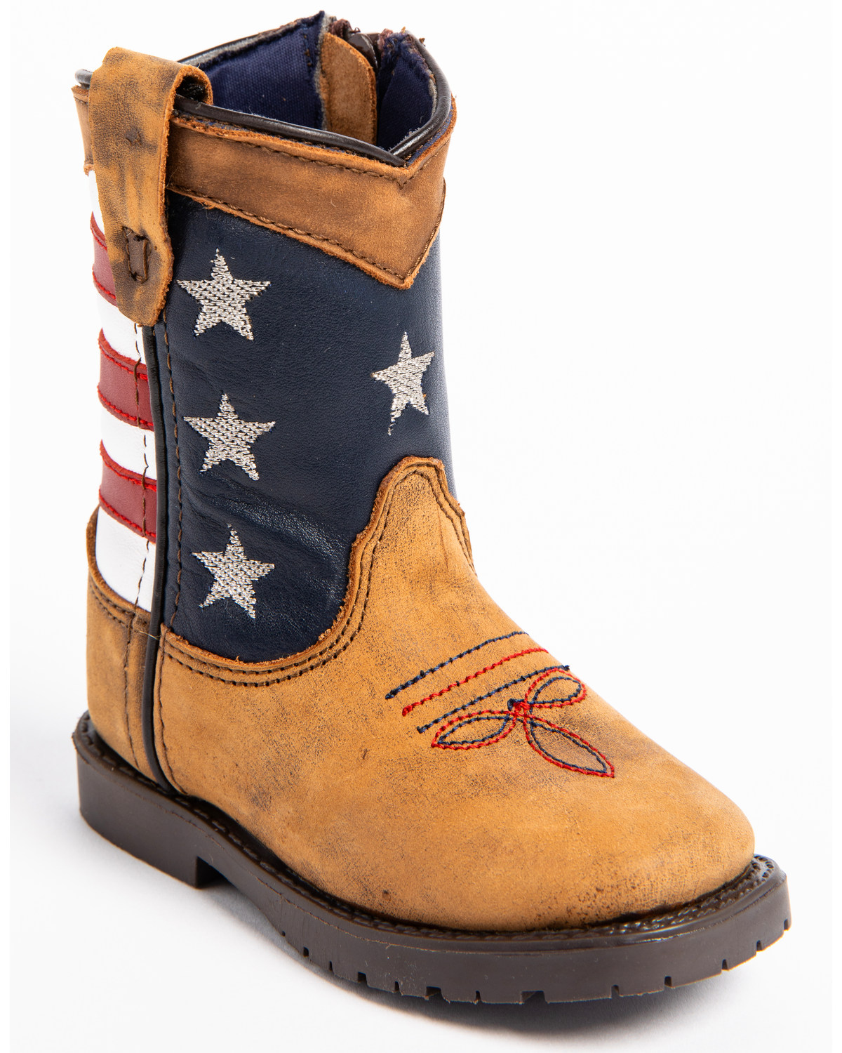 Cody James Toddler Boys' USA Flag Western Boots - Broad Square Toe