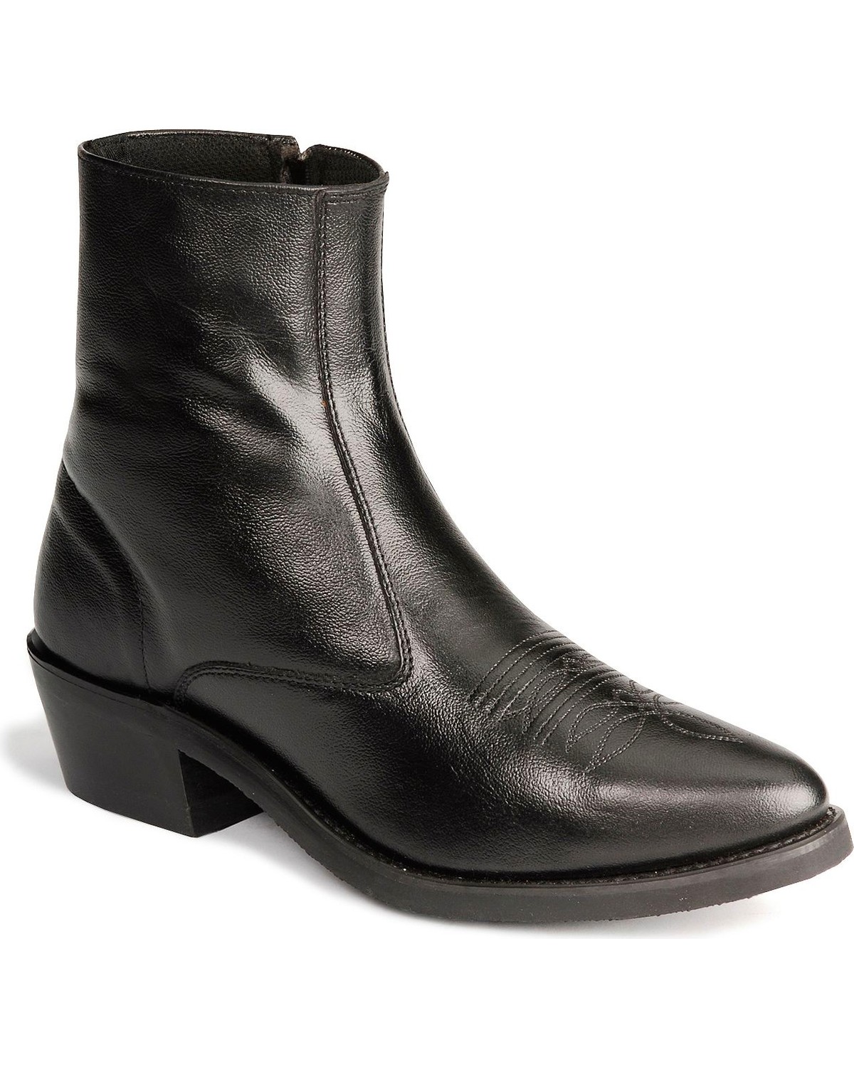 Mens zipper western ankle boots discount