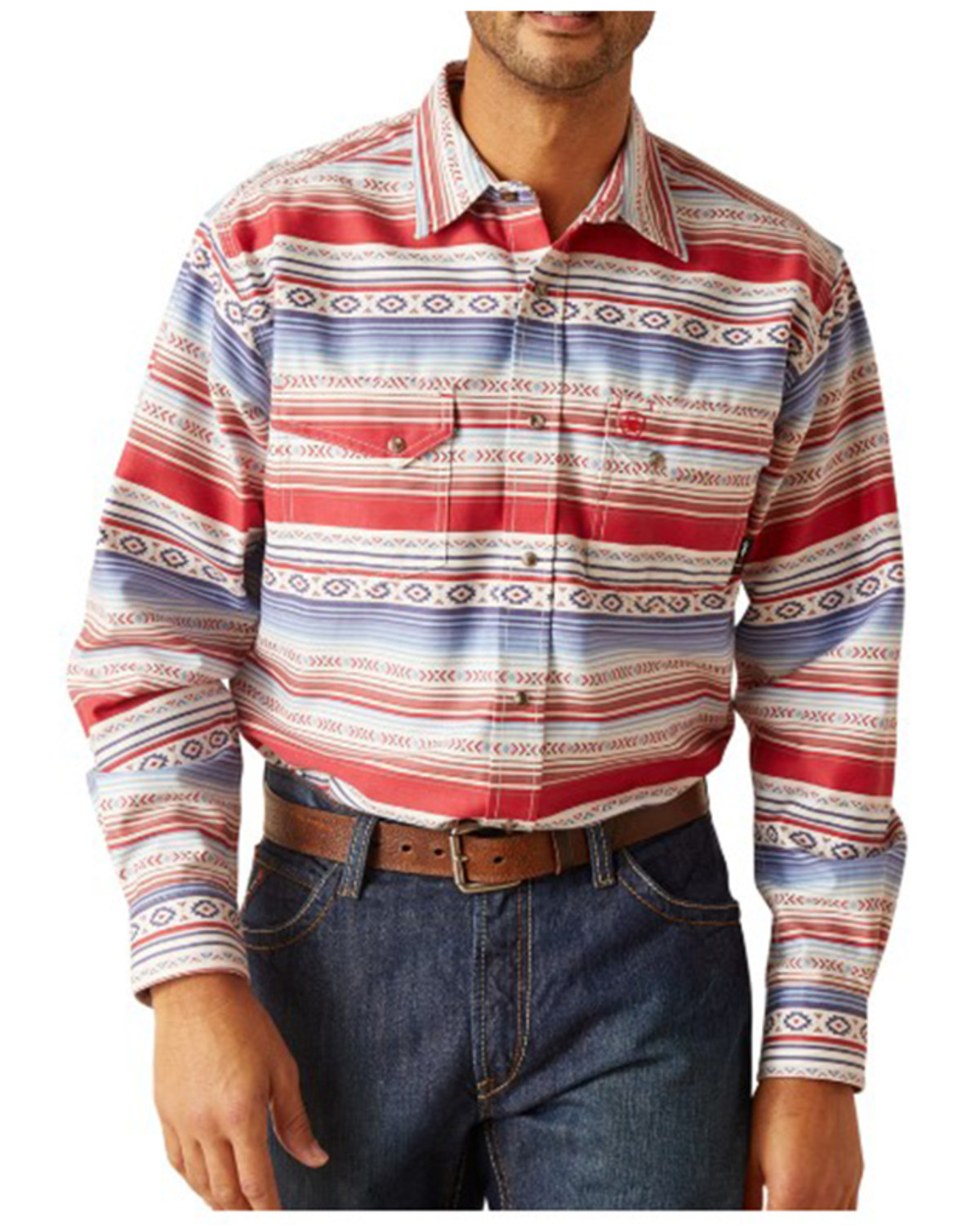 Ariat Men's FR Conestoga Striped Long Sleeve Snap Work Shirt