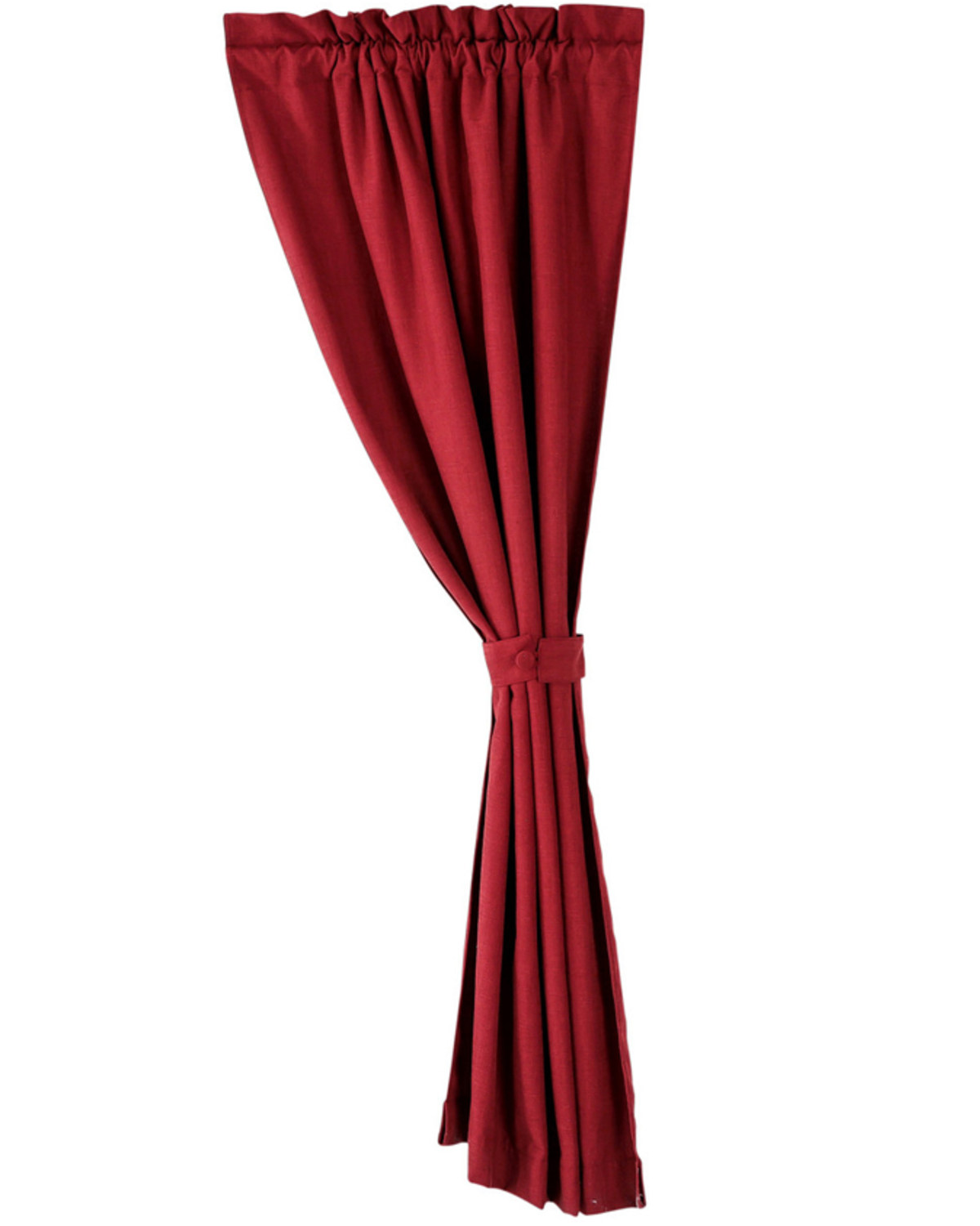 HiEnd Accents Red Textured Curtain