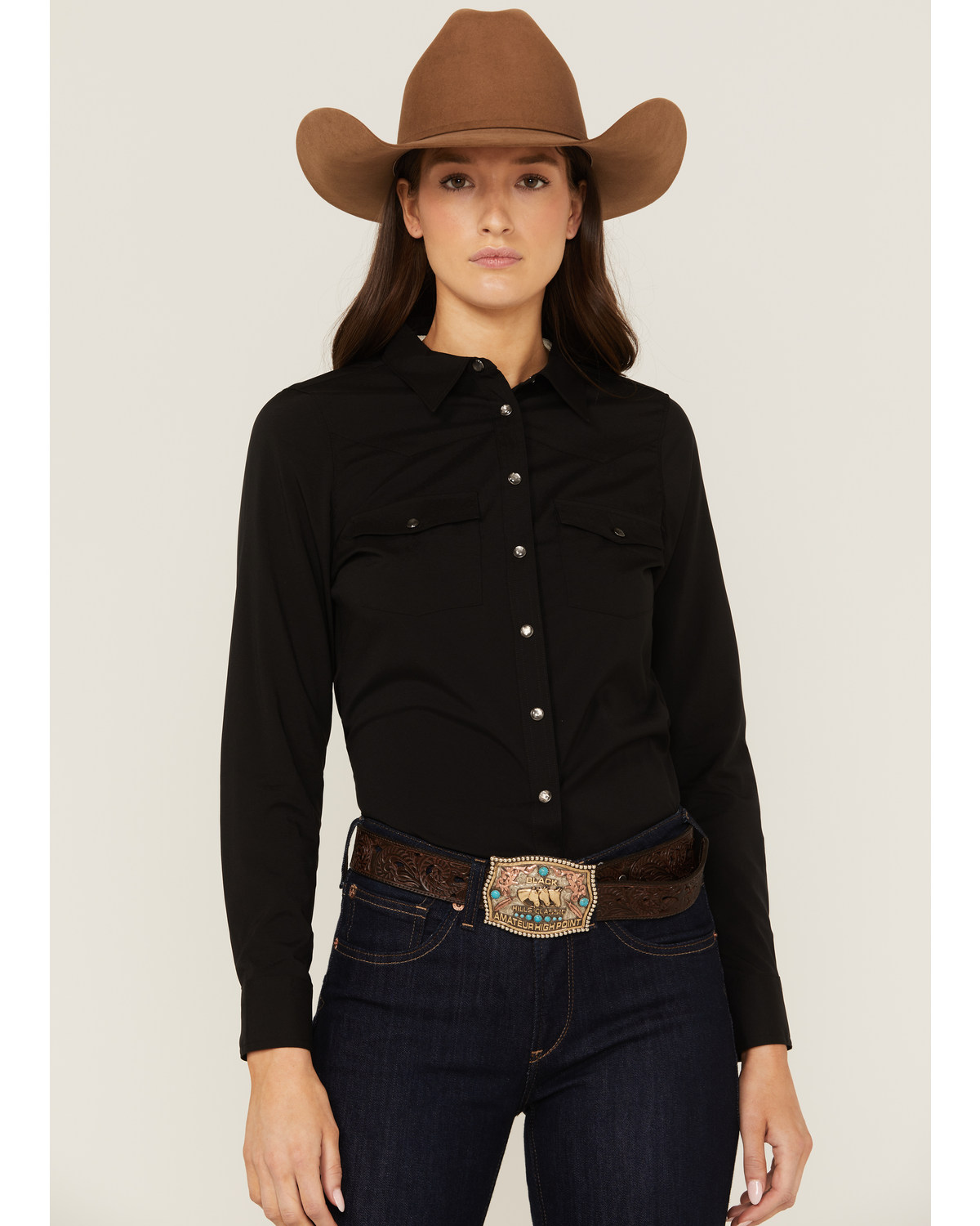RANK 45® Women's Outdoor Vented York Riding Long Sleeve Snap Western Shirt