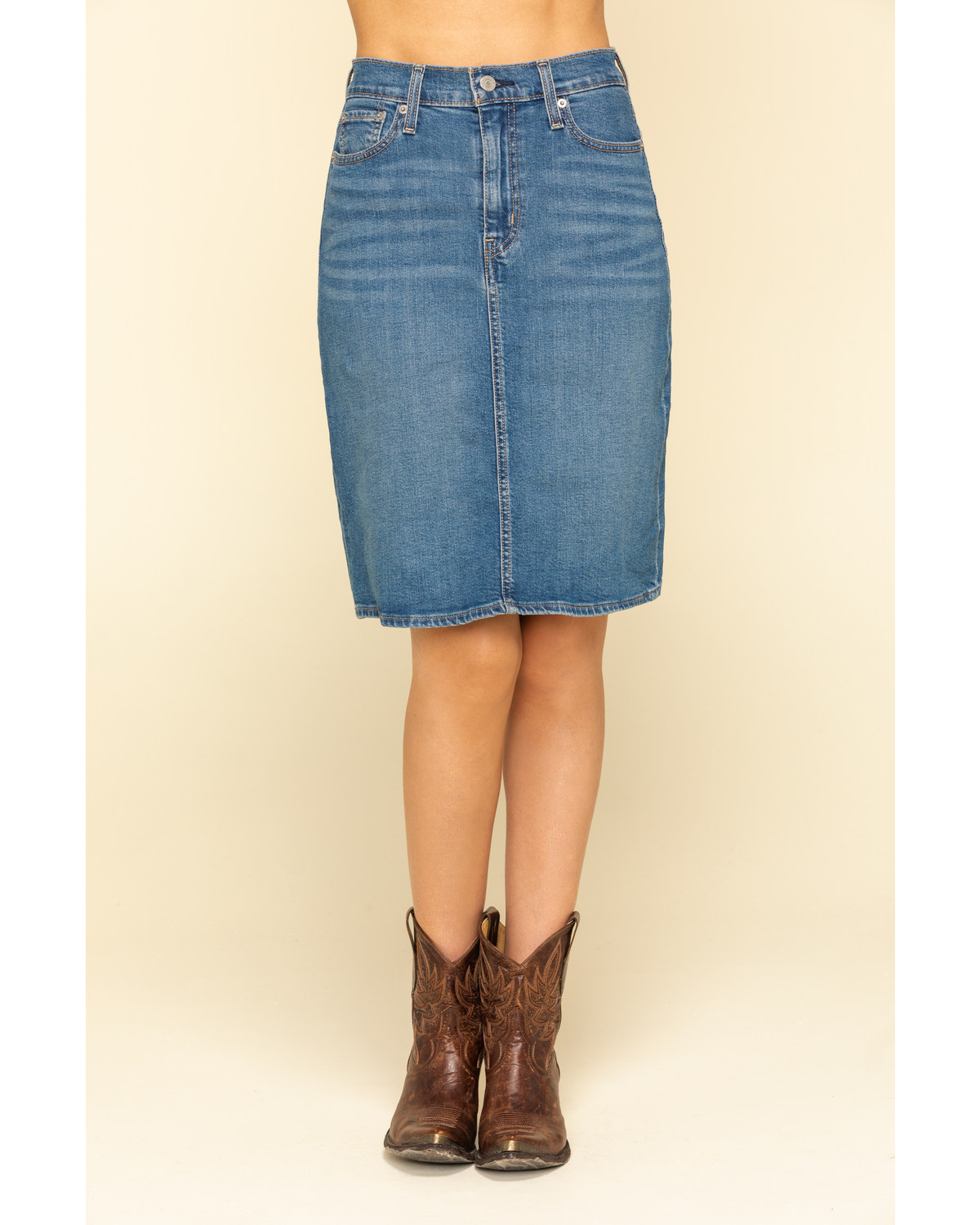 levi's classic denim skirt