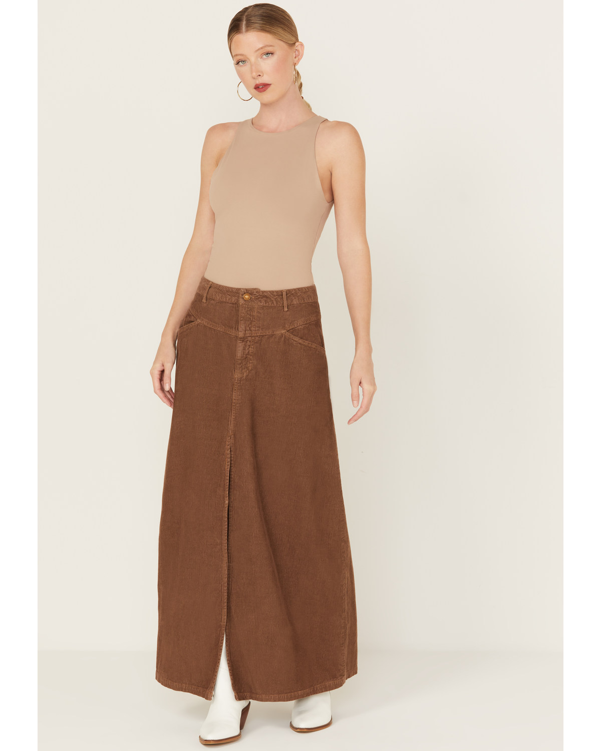 Free People Women's Come As You Are Corduroy Maxi Skirt