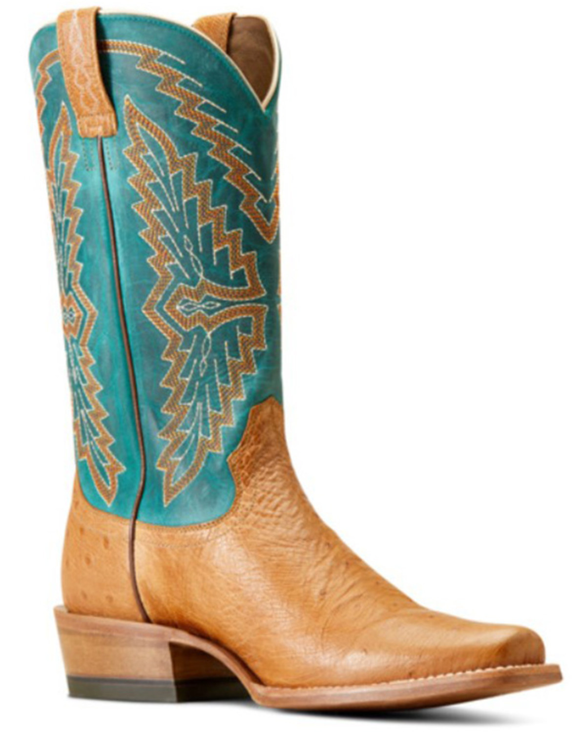 Ariat Men's Futurity Slider Exotic Ostrich Western Boots - Square Toe