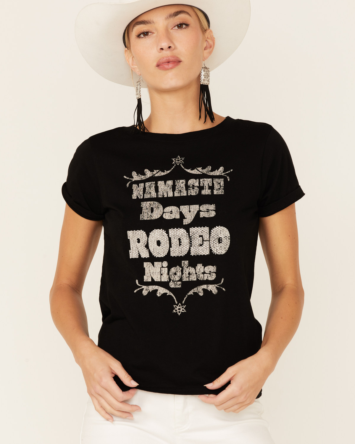 Shyanne Women's Namaste Days & Rodeo Nights Graphic Short Sleeve Tee