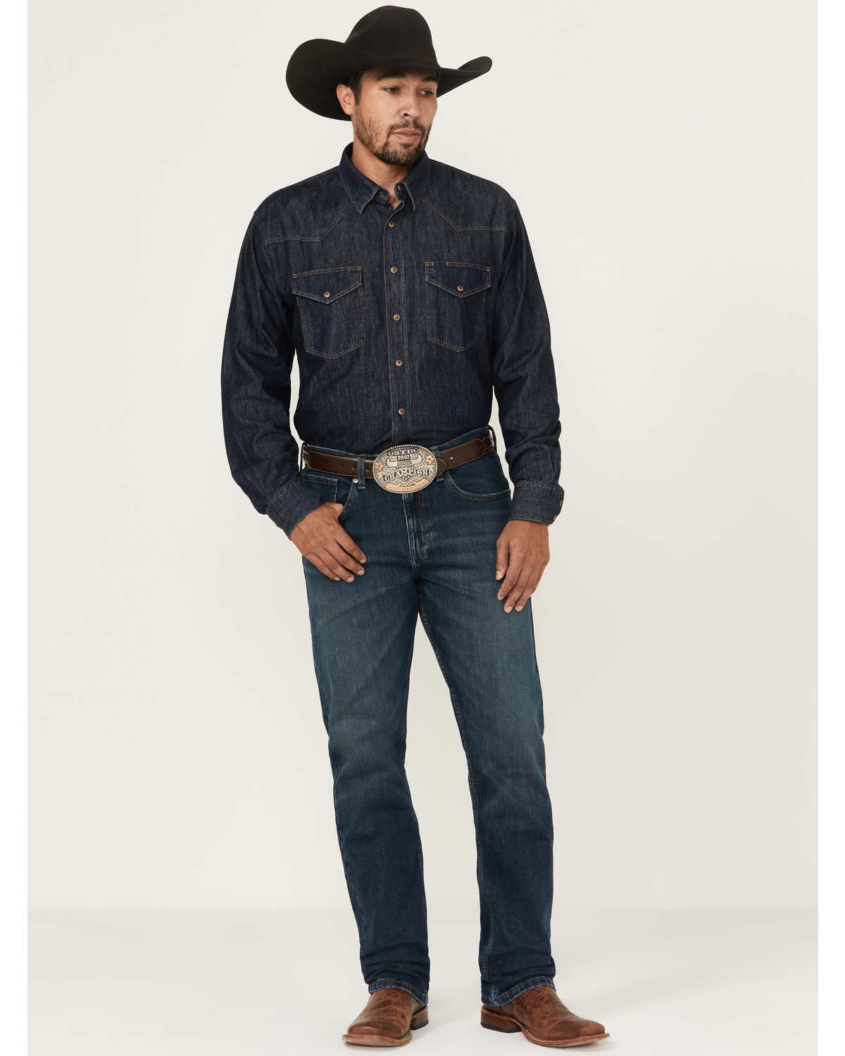Wrangler Men's 20X Macon Medium Wash Slim Straight Stretch Denim Jeans