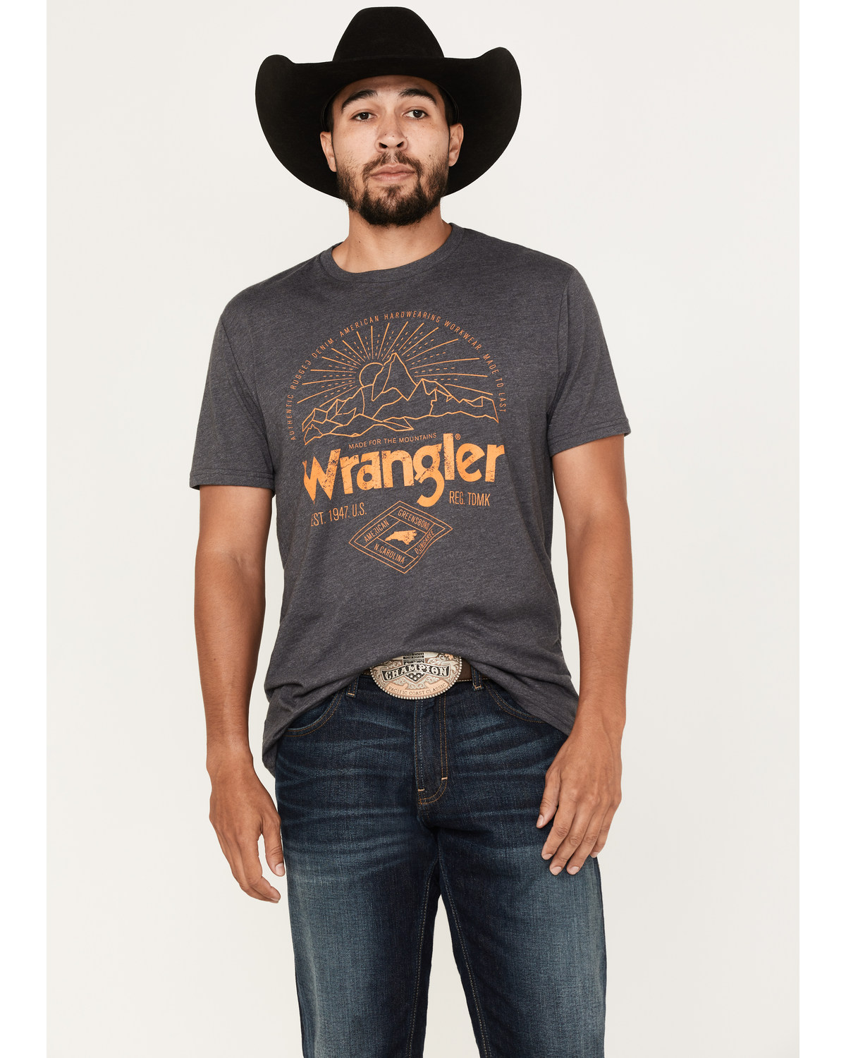 Wrangler Men's Scenic Outline Logo Graphic T-Shirt