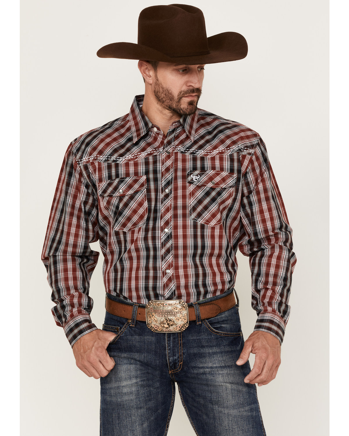 Cowboy Hardware Men's Arroyo Large Plaid Snap Western Shirt