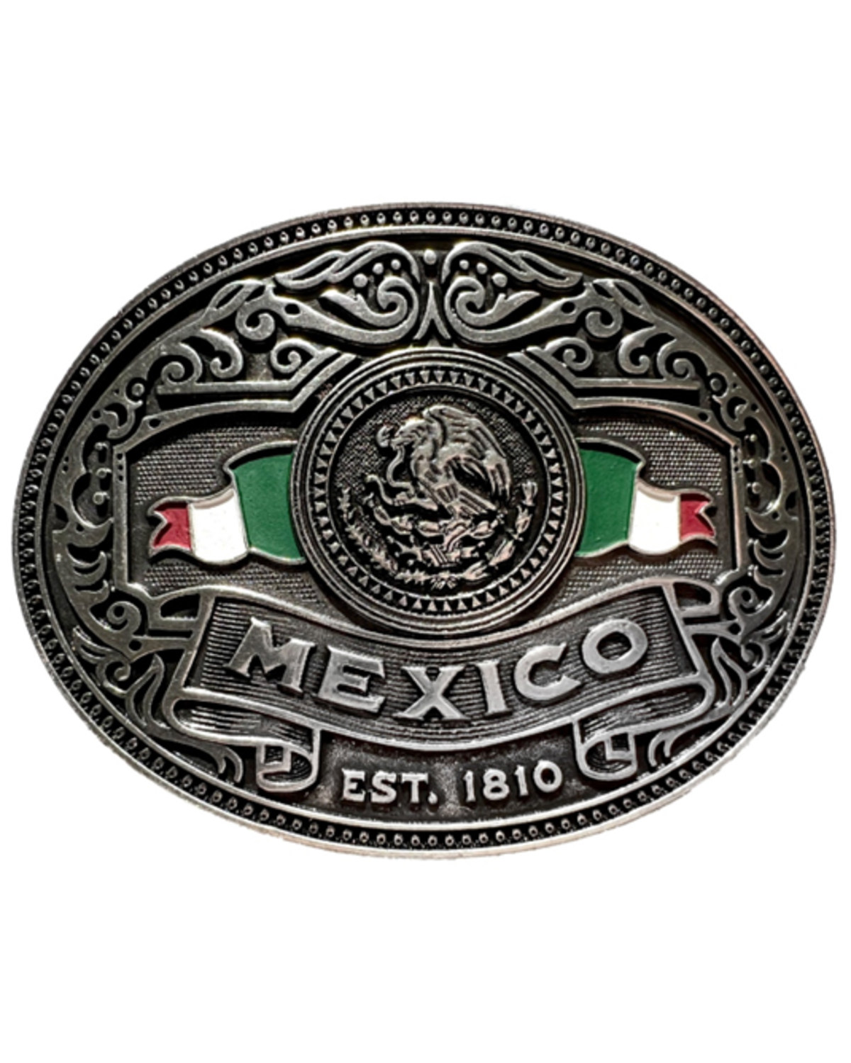 Cody James Men's Mexico Flag Belt Buckle