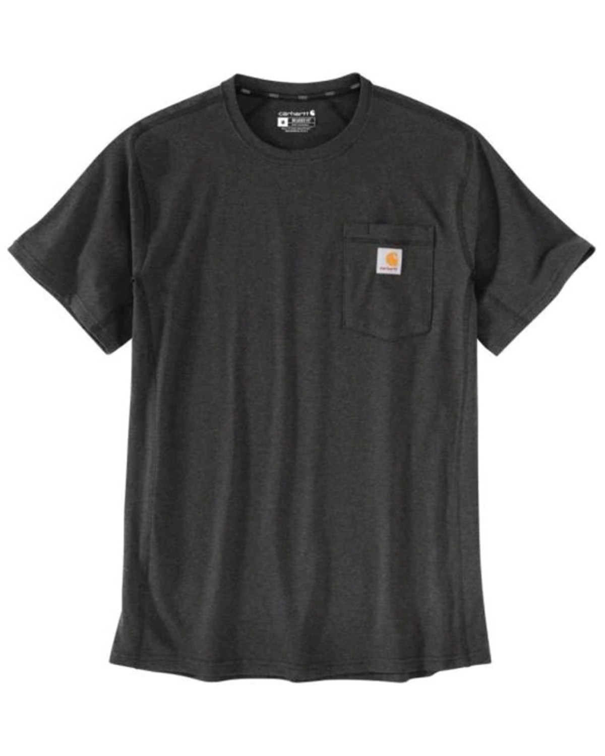 Carhartt Men's Heather Charcoal Force Relaxed Midweight Short Sleeve ...