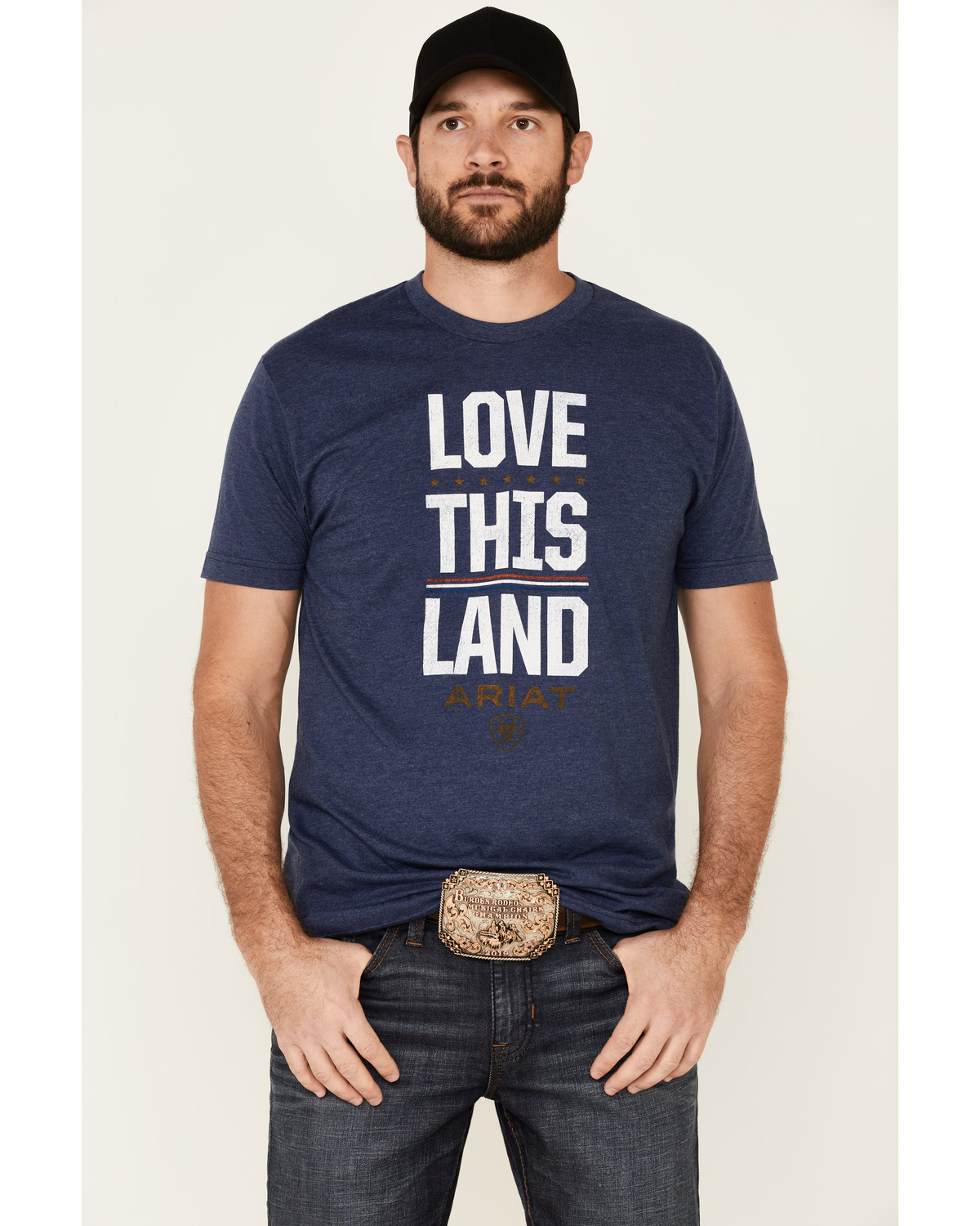 Ariat Men's Navy Love This Land Graphic Short Sleeve T-Shirt