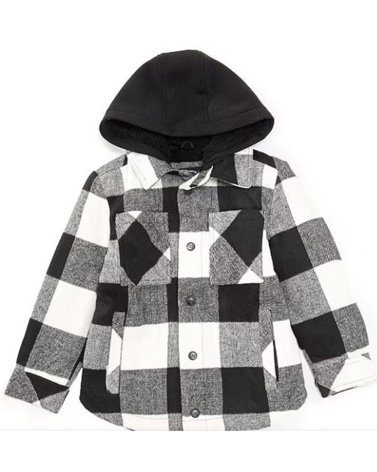 Urban Republic Toddler Boys' Plaid Print Removeable Hooded Jacket
