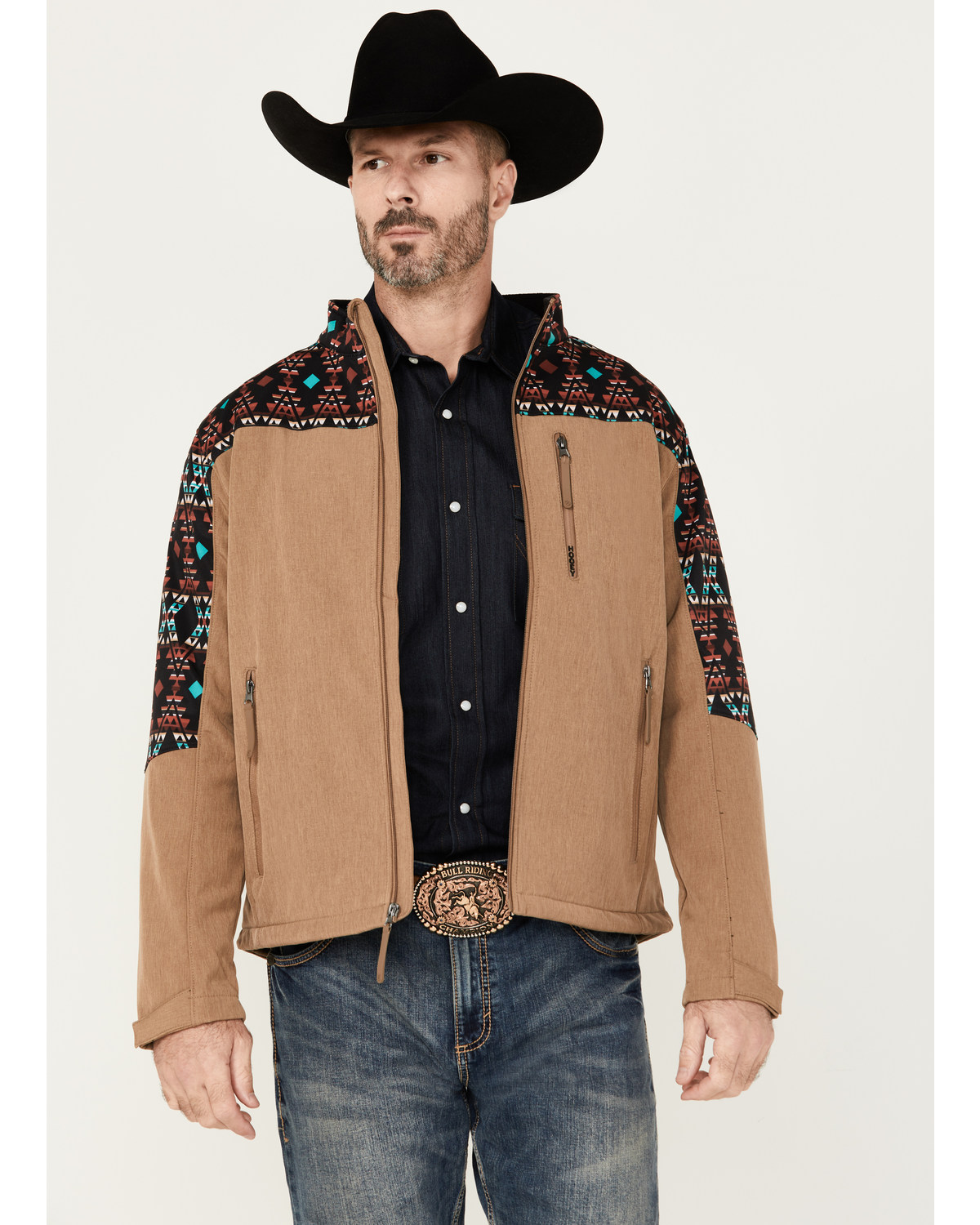 Hooey Men's Southwestern Print Softshell Jacket