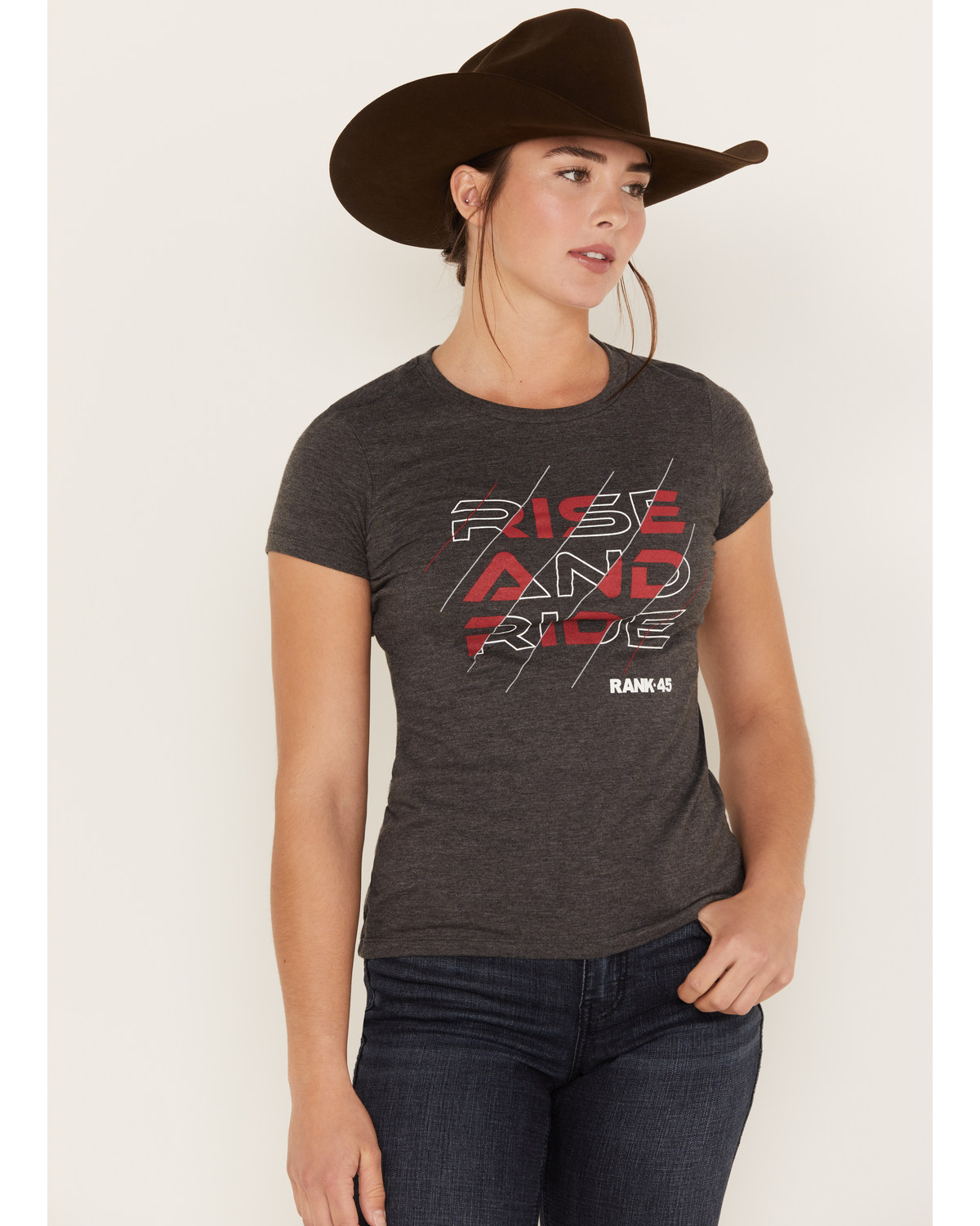 RANK 45® Women's Rise and Ride Short Sleeve Graphic Tee
