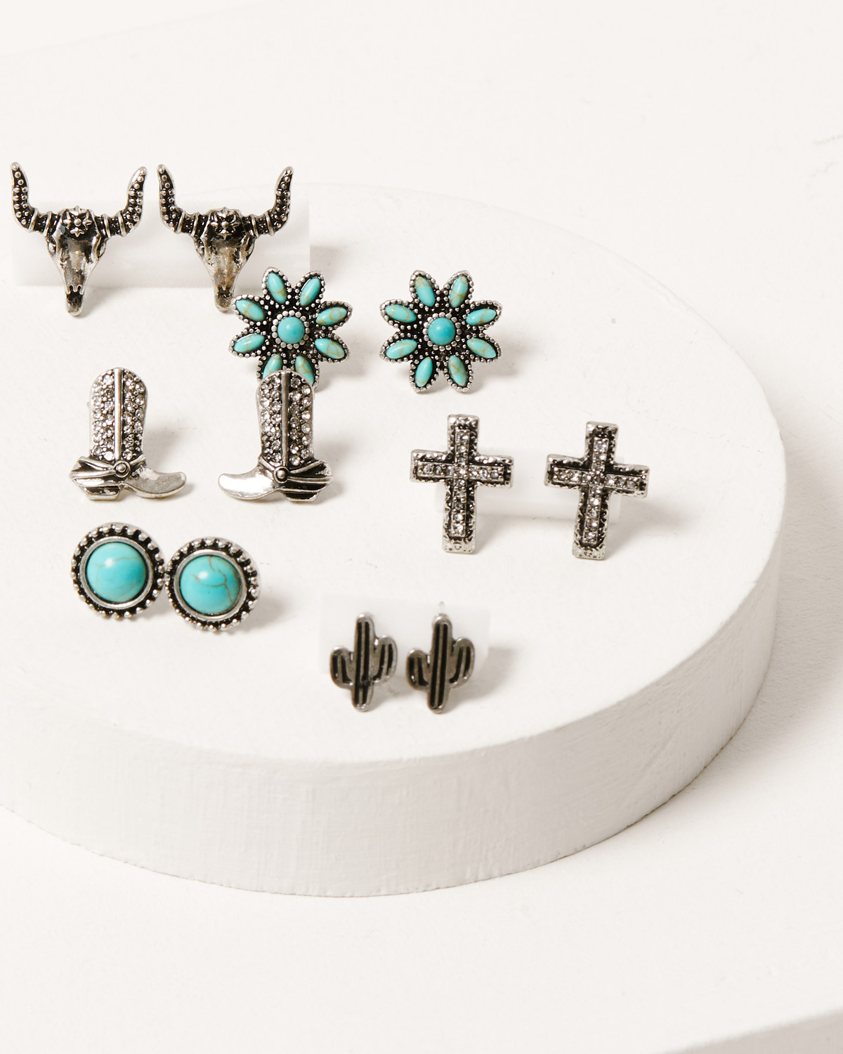 Shyanne Women's Autumn Sunset 6-Piece Cowboy Boot Earrings Set