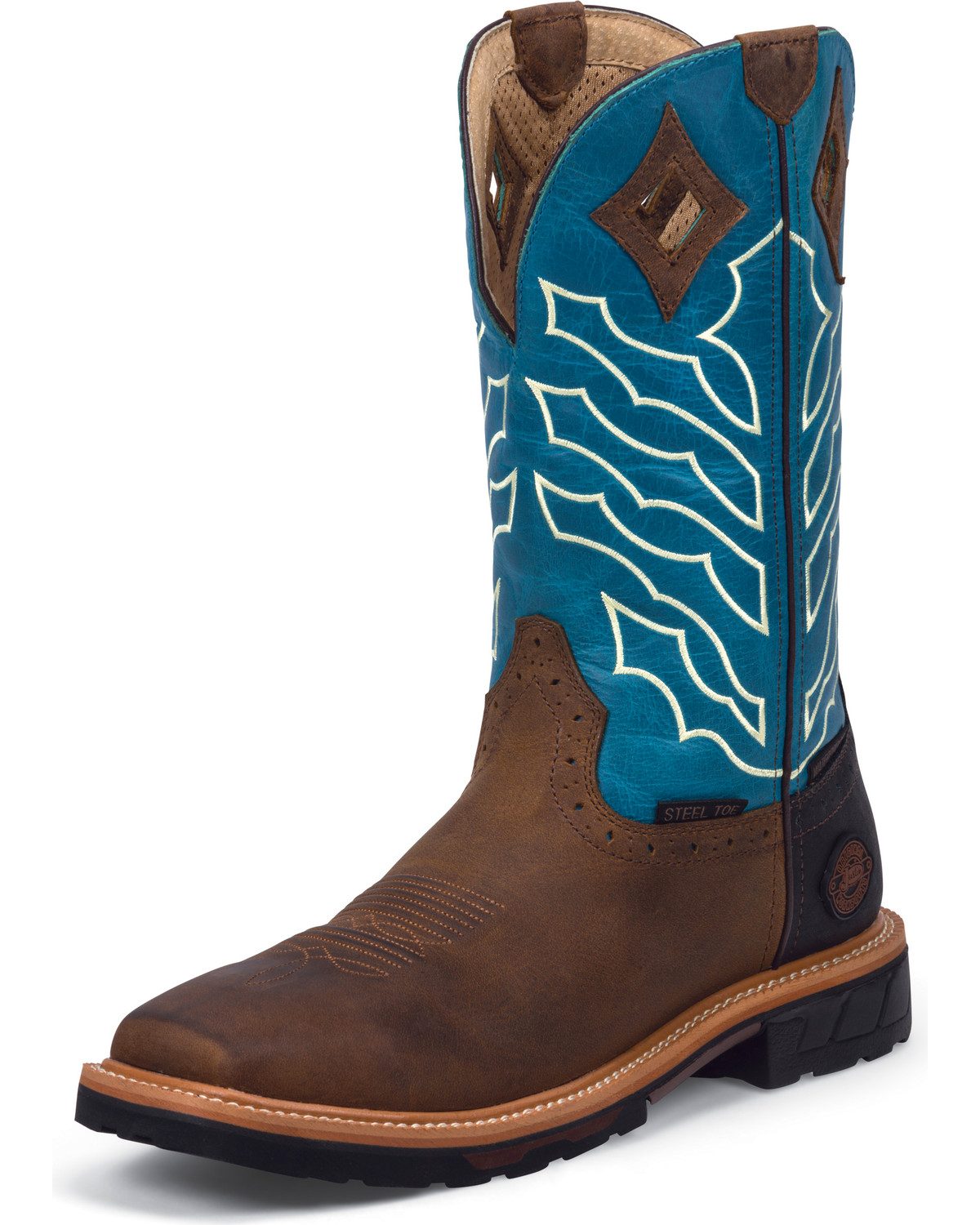 justin steel toe waterproof work boots