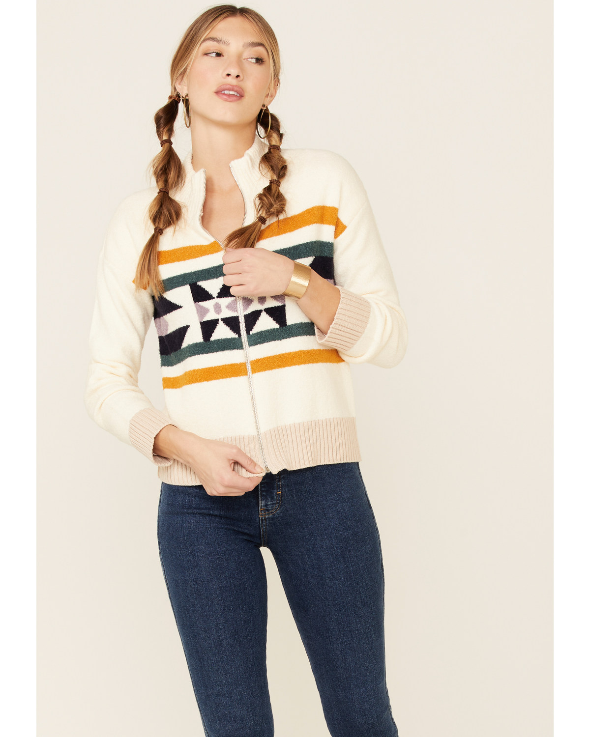 zip front sweater women's