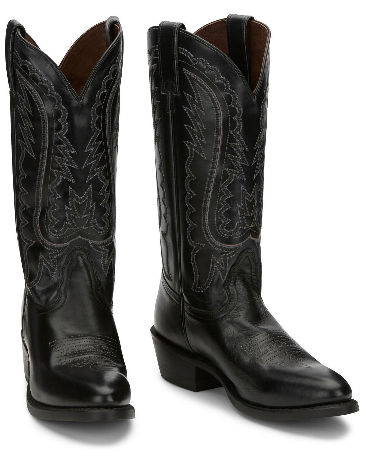 black cowboy boots round toe