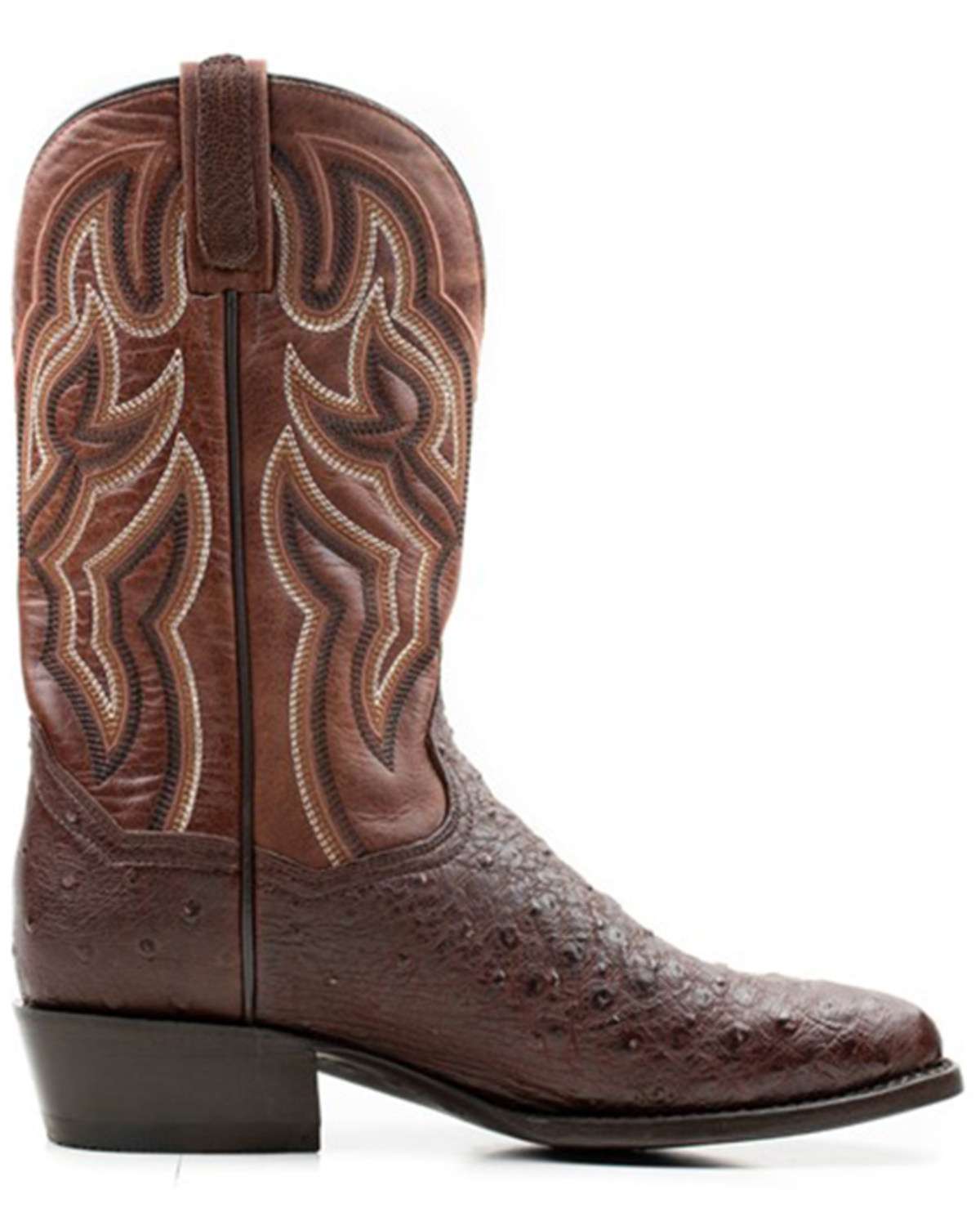 Dan Post Men's 12" Hand Ostrich Quill Exotic Western Boots - Round Toe