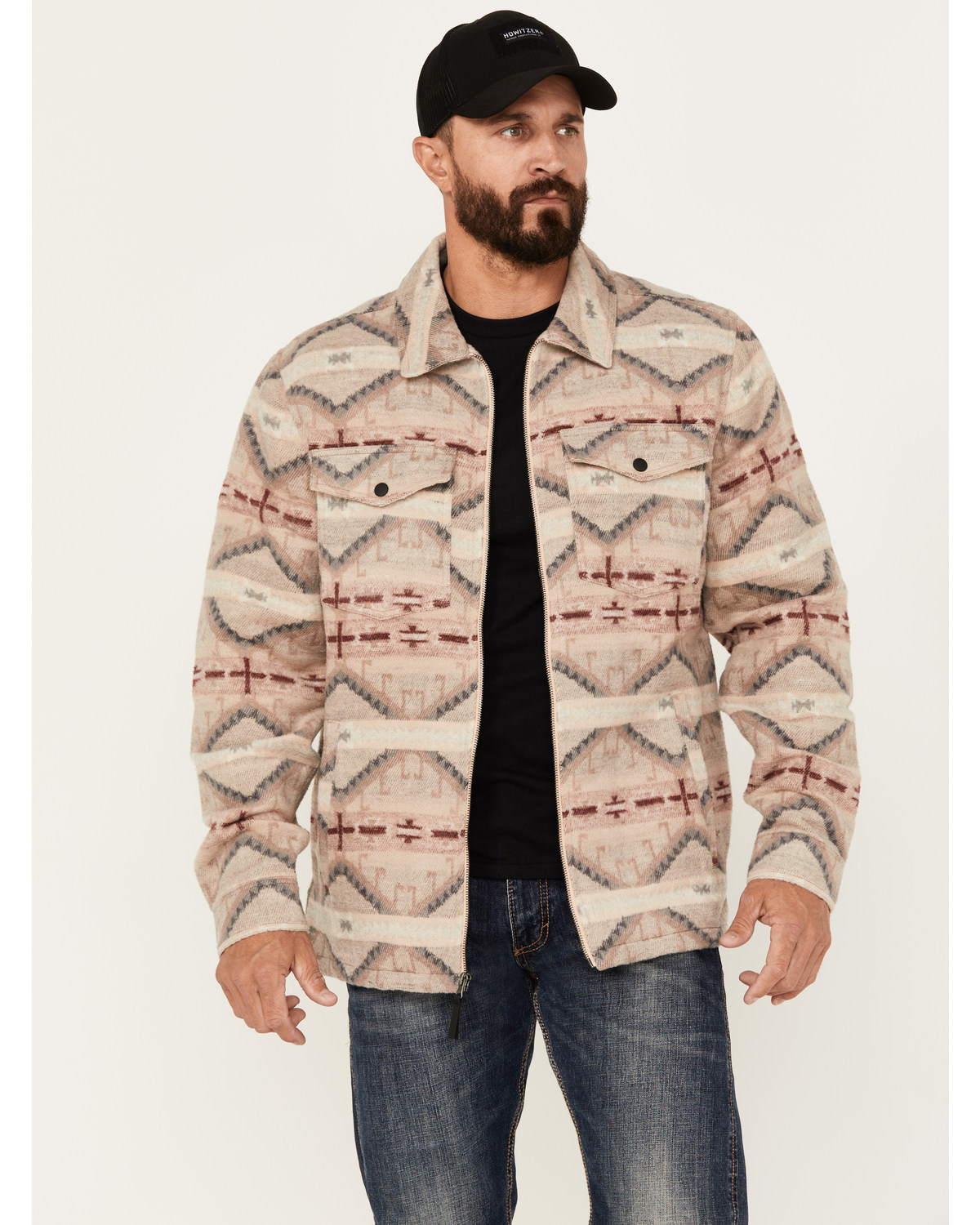 Rock & Roll Denim Men's Southwestern Zip Jacket