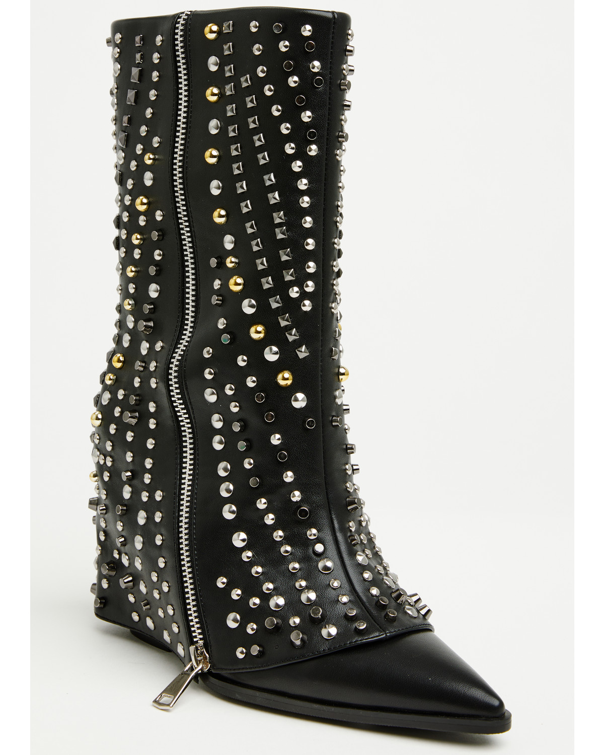 Azalea Wang Women's Hematine Studded Fashion Boots - Snip Toe