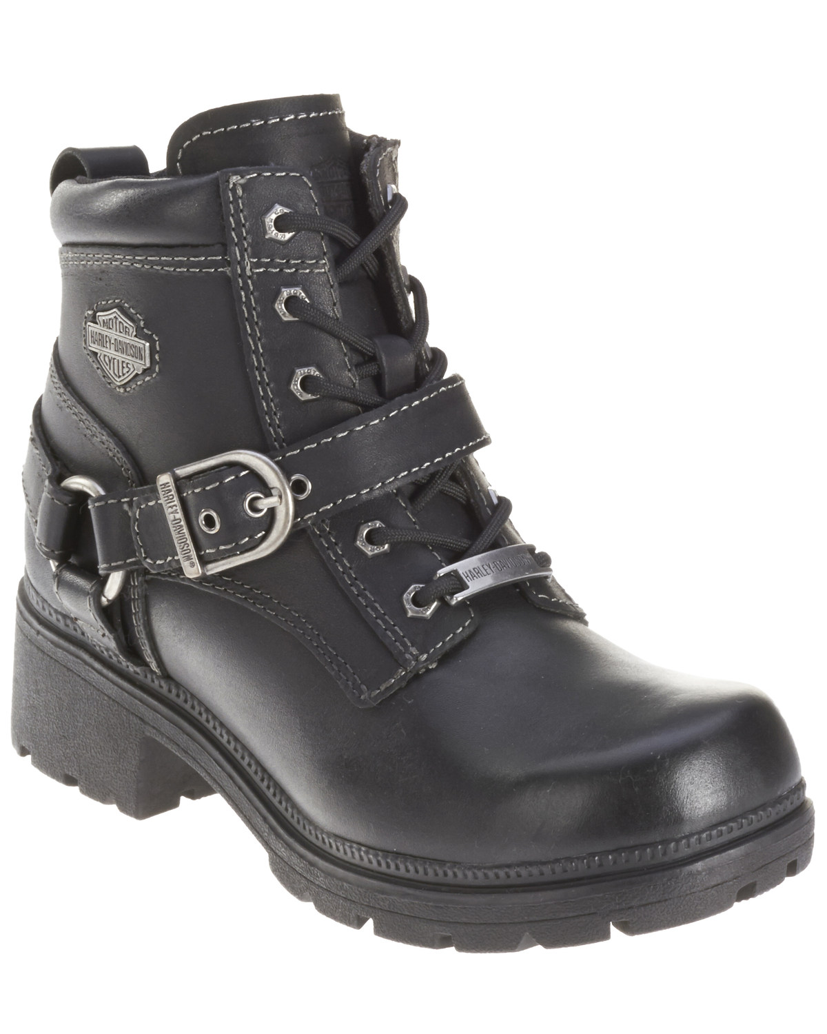 Harley Davidson Women's Tegan Lace Moto Boots - Round Toe