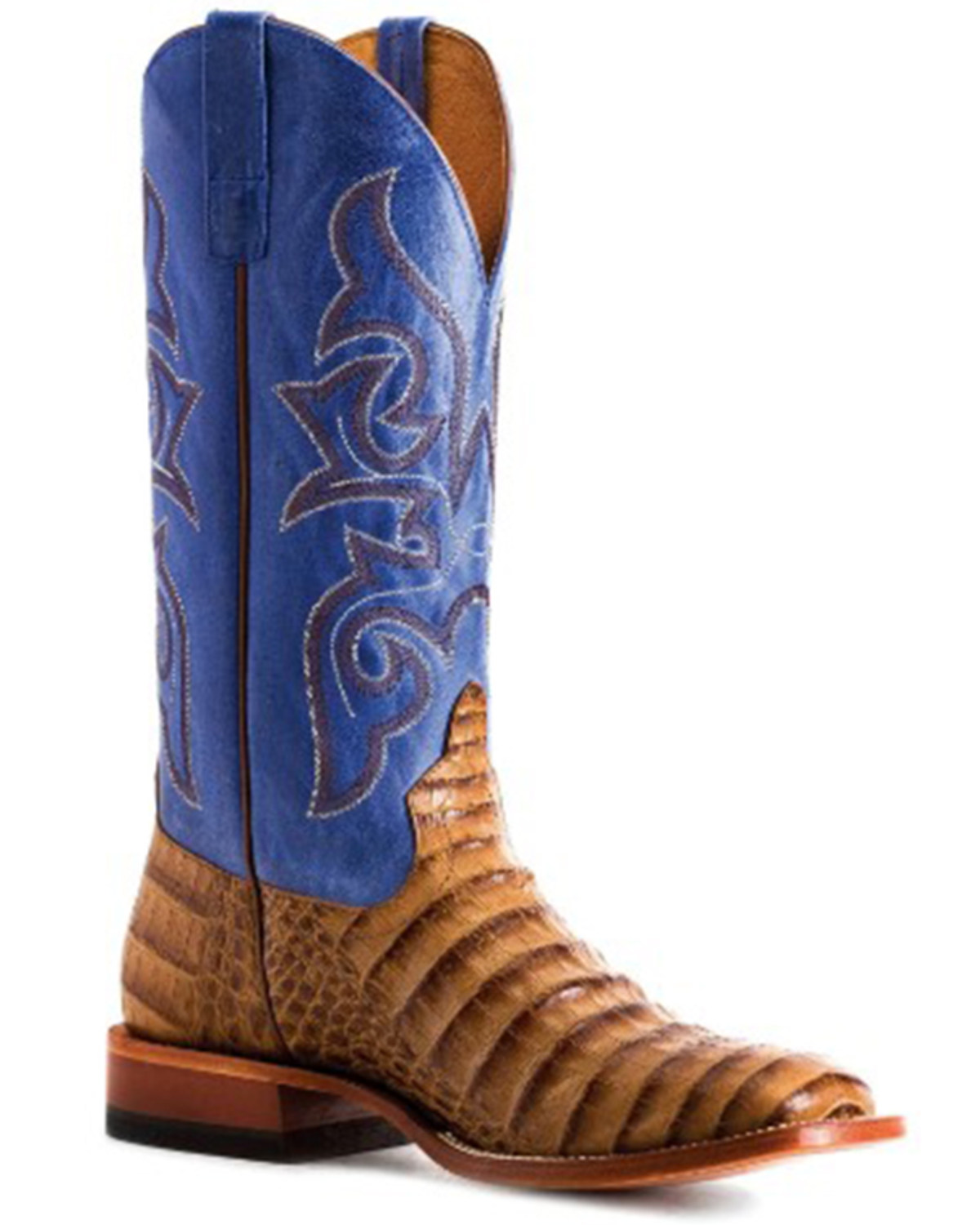 Horse Power Men's Toasted Caiman Print Western Boots - Square Toe