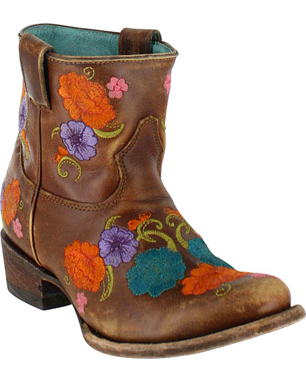 Corral Women's Shorty Floral Embroidered Western Boots | Boot Barn