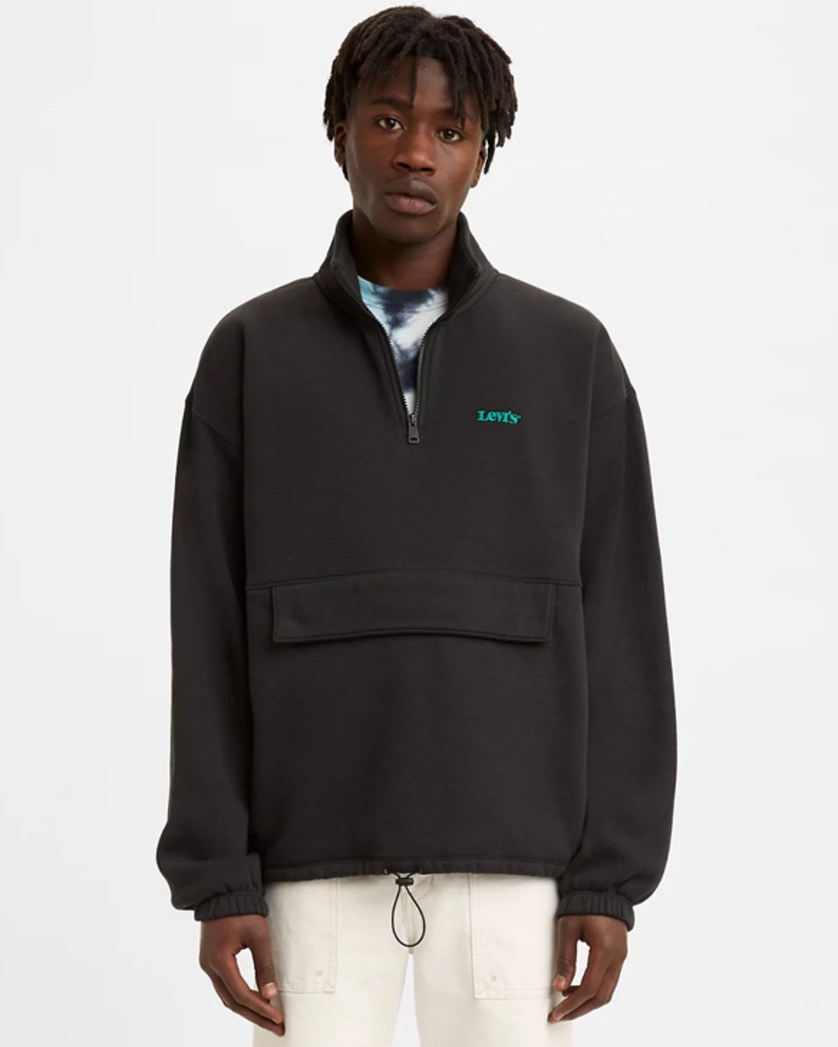 Levi's Men's Solid 1/4 Zip Front Mock 