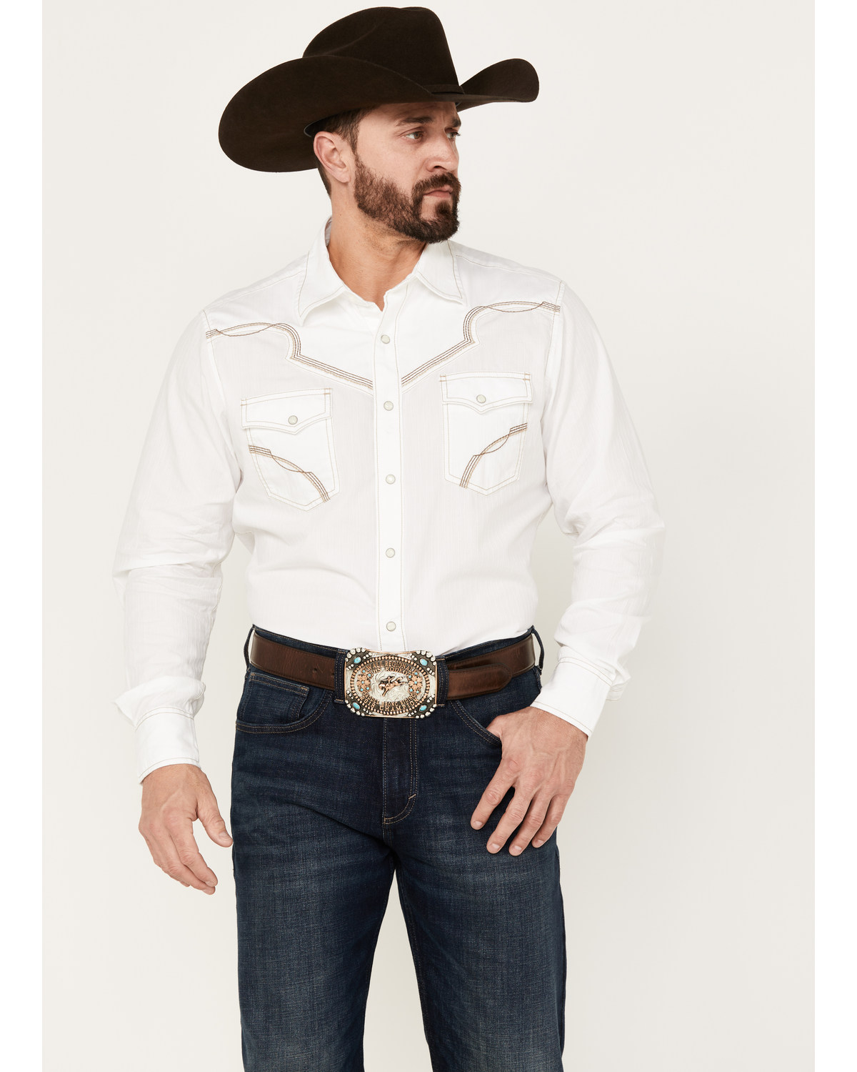 Wrangler Men's Rock 47 Long Sleeve Snap Western Shirt