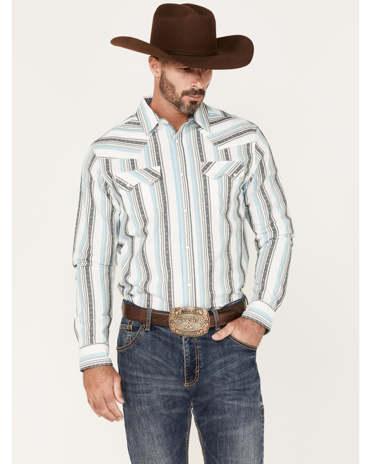 Cody James Men's Himalaya Southwestern Stripe Snap Western Shirt