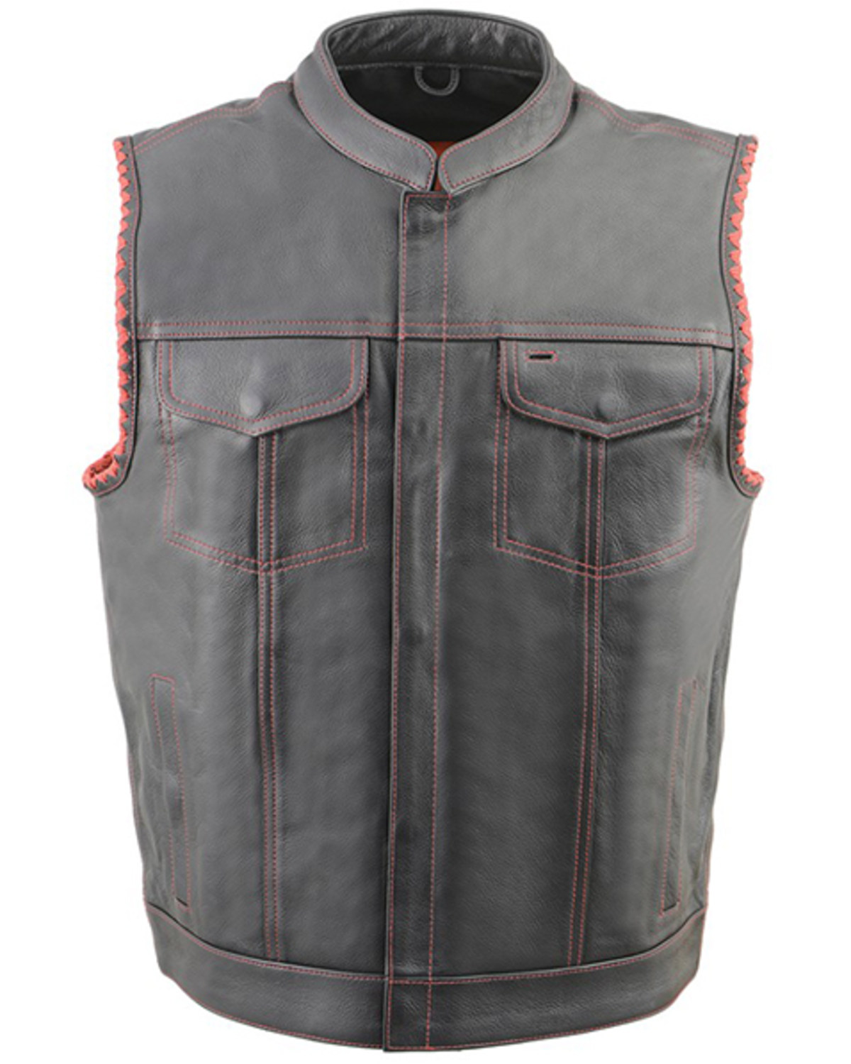 Milwaukee Leather Men's Old Glory Laced Arm Hole Concealed Carry Vest