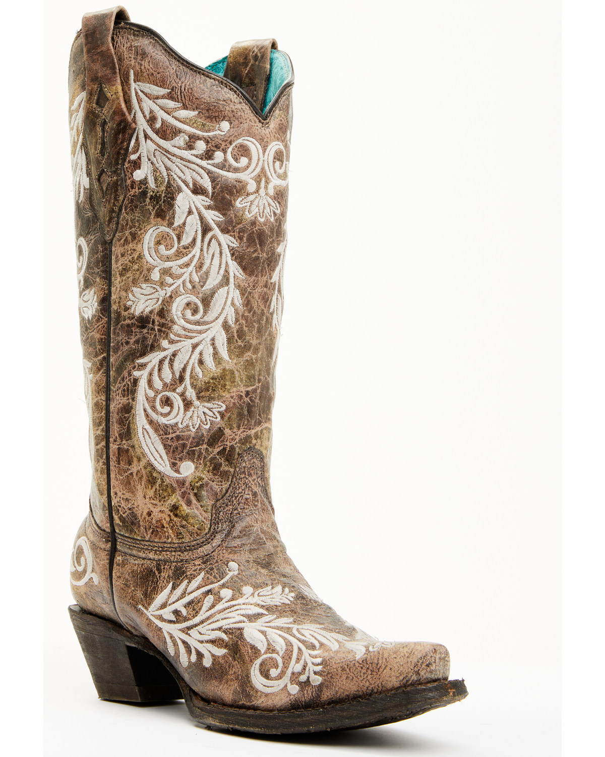 Corral Women's Blacklight Embroidered Western Boots  - Snip Toe