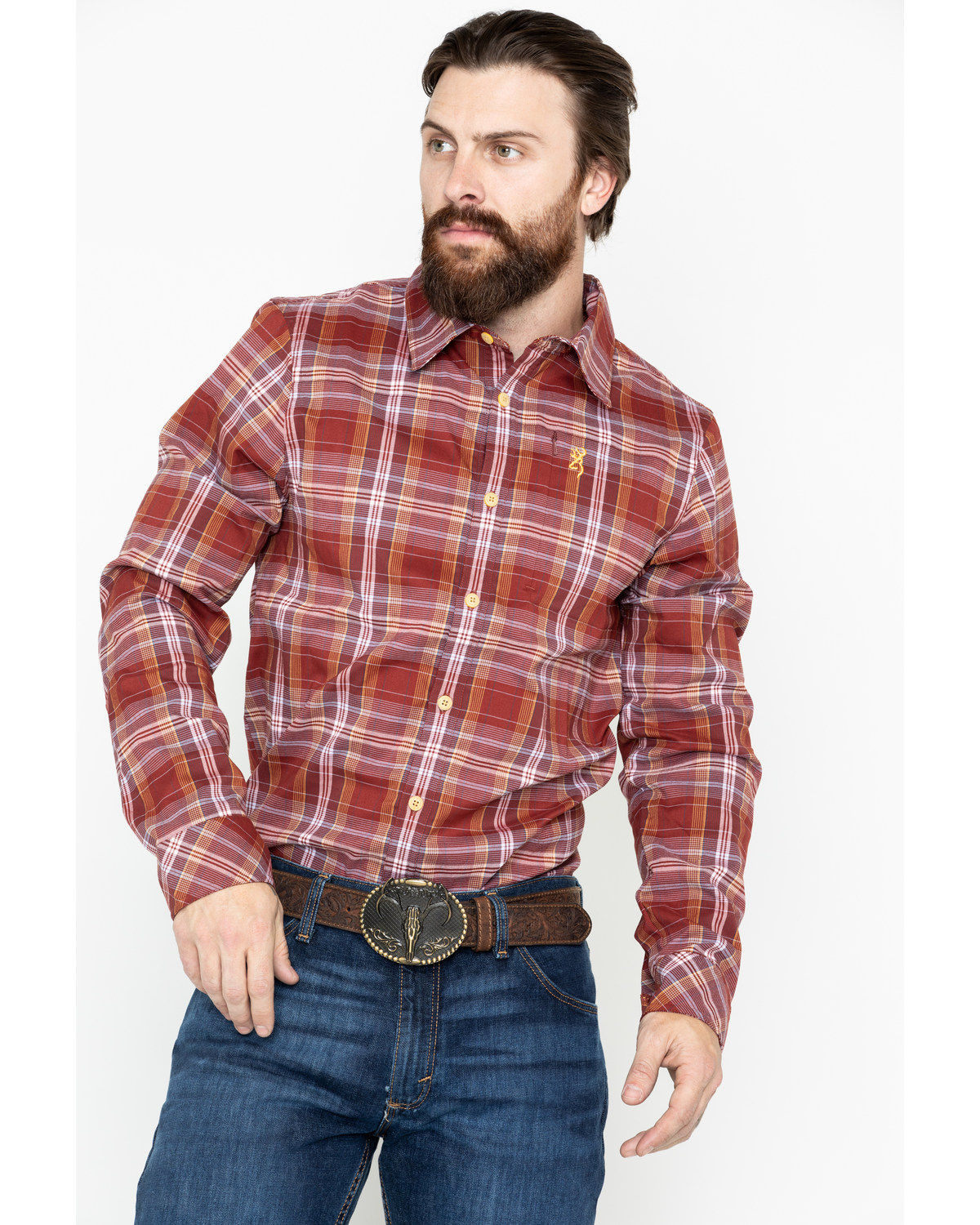Browning Men's Moisture Wicking Long Sleeve Button Down Flannel Shirt