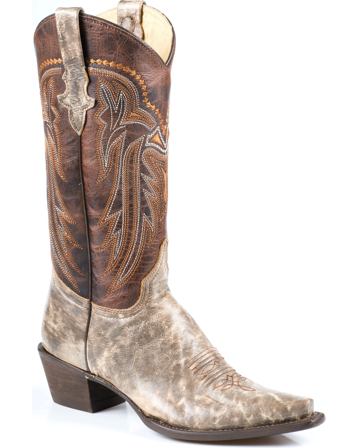 Stetson Women's Shelby Marbled Western Boots - Snip Toe