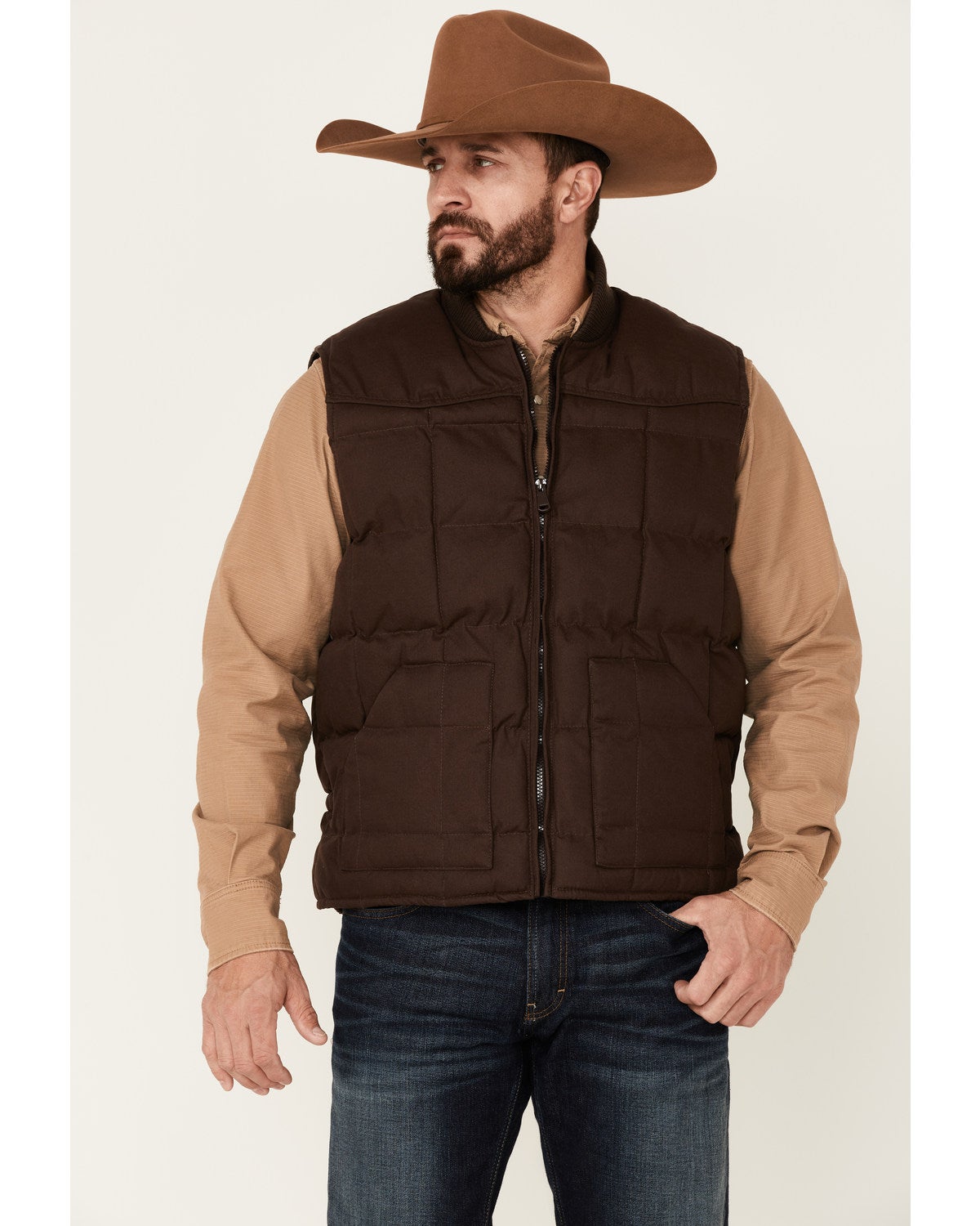 western puffer vest