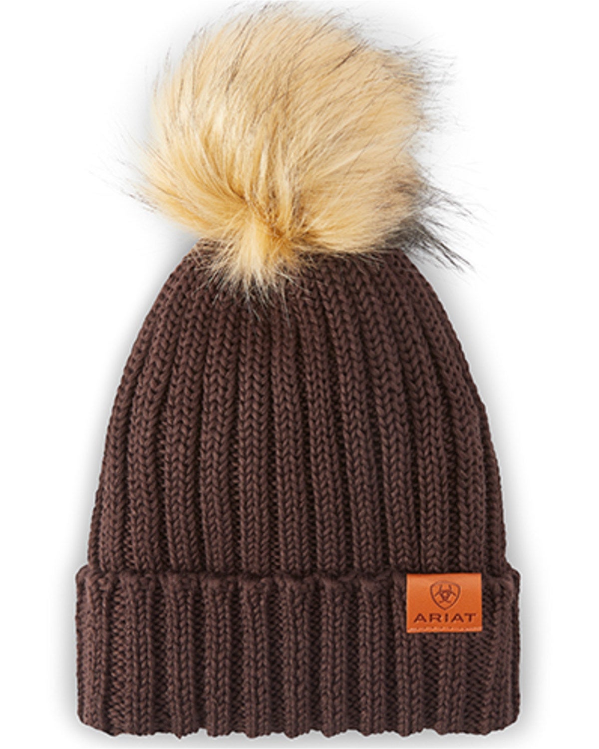 Brown Fur Pom Beanie Cap | Boot Barn