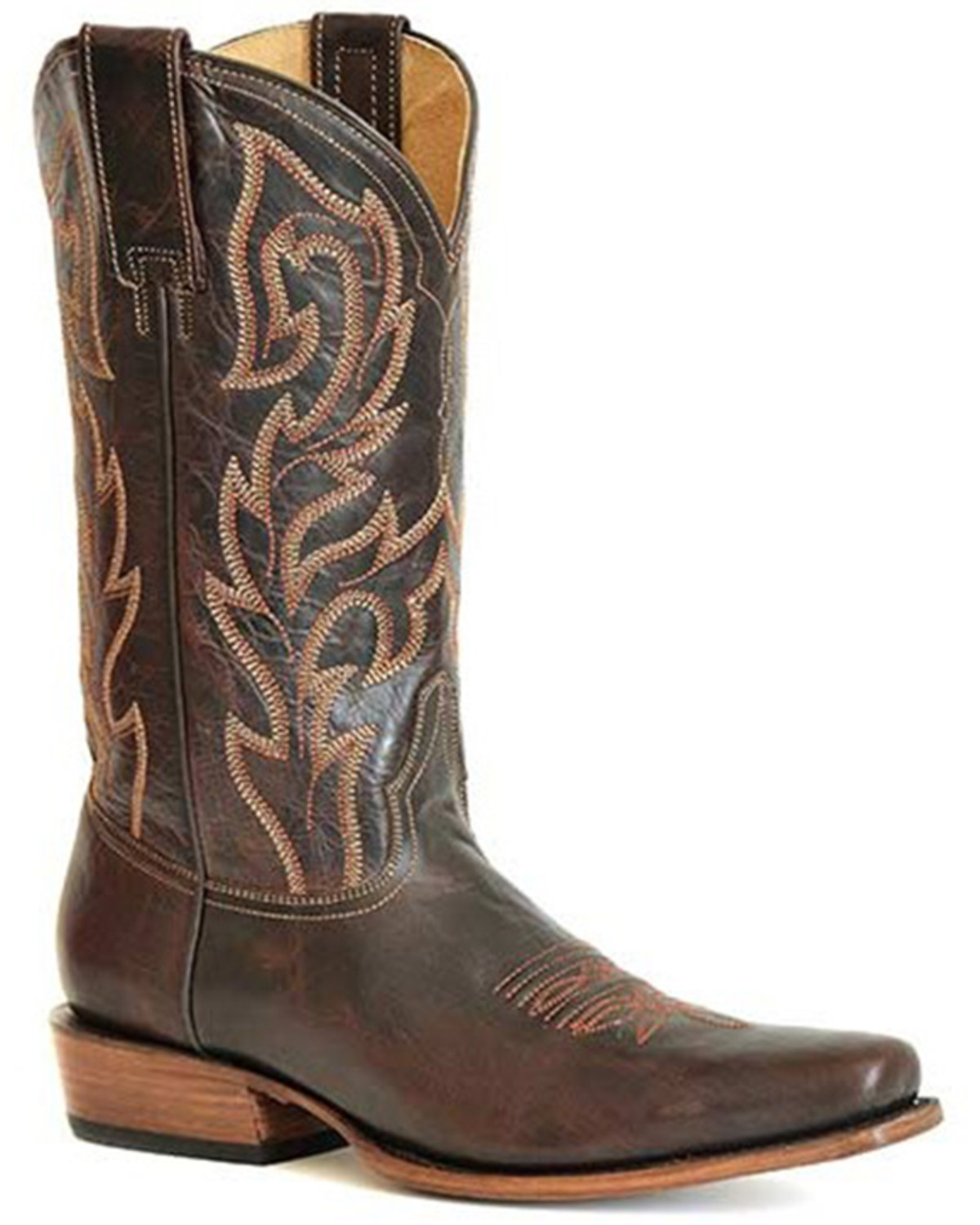 Stetson Men's Lawman Calf Vamp Corded Western Boots - Snip Toe